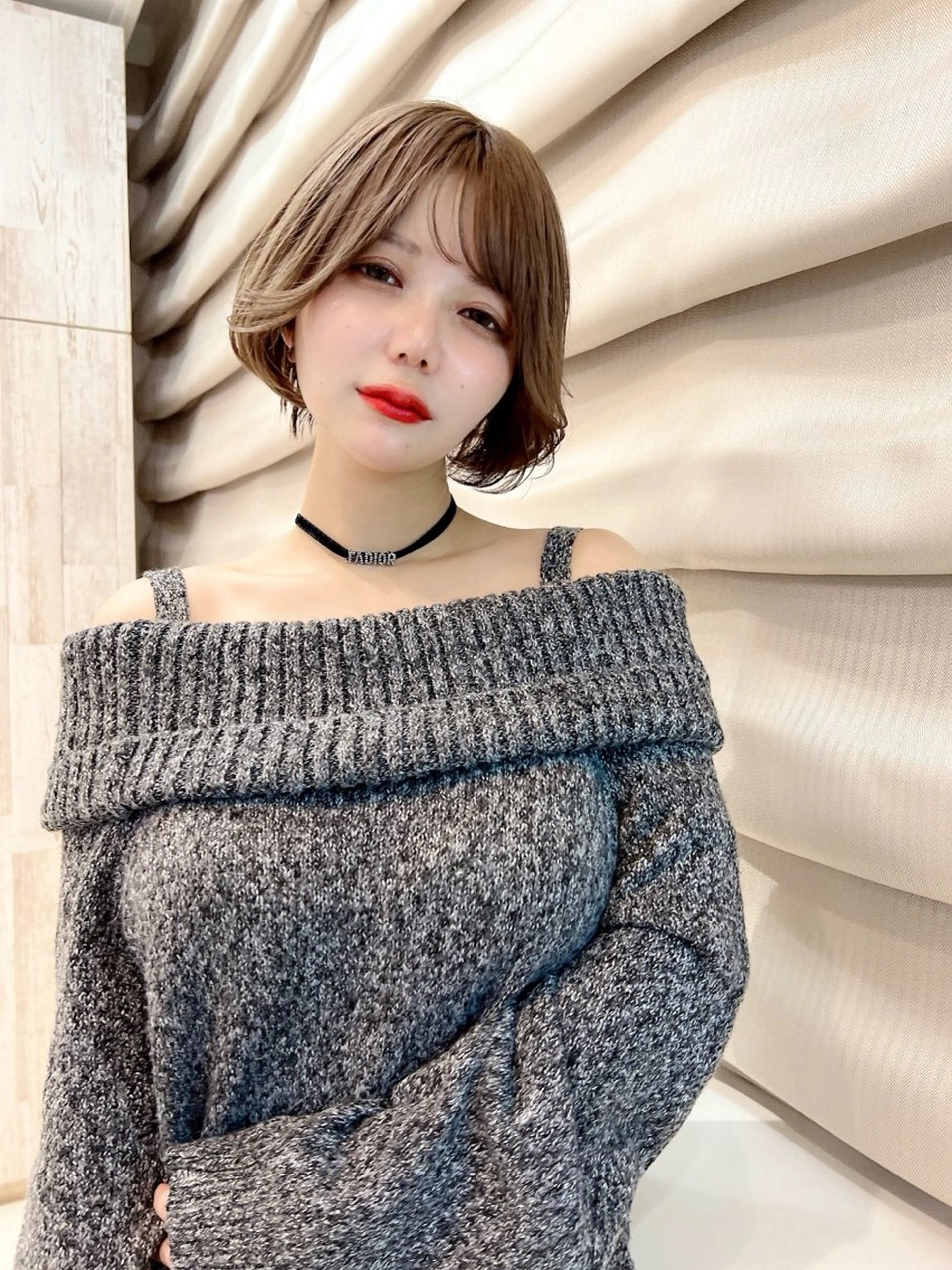 ショート ボブレイヤー ボブ レイヤーカット 小顔カット カット 【広尾/恵比寿】 カットカラーのヘアスタイル