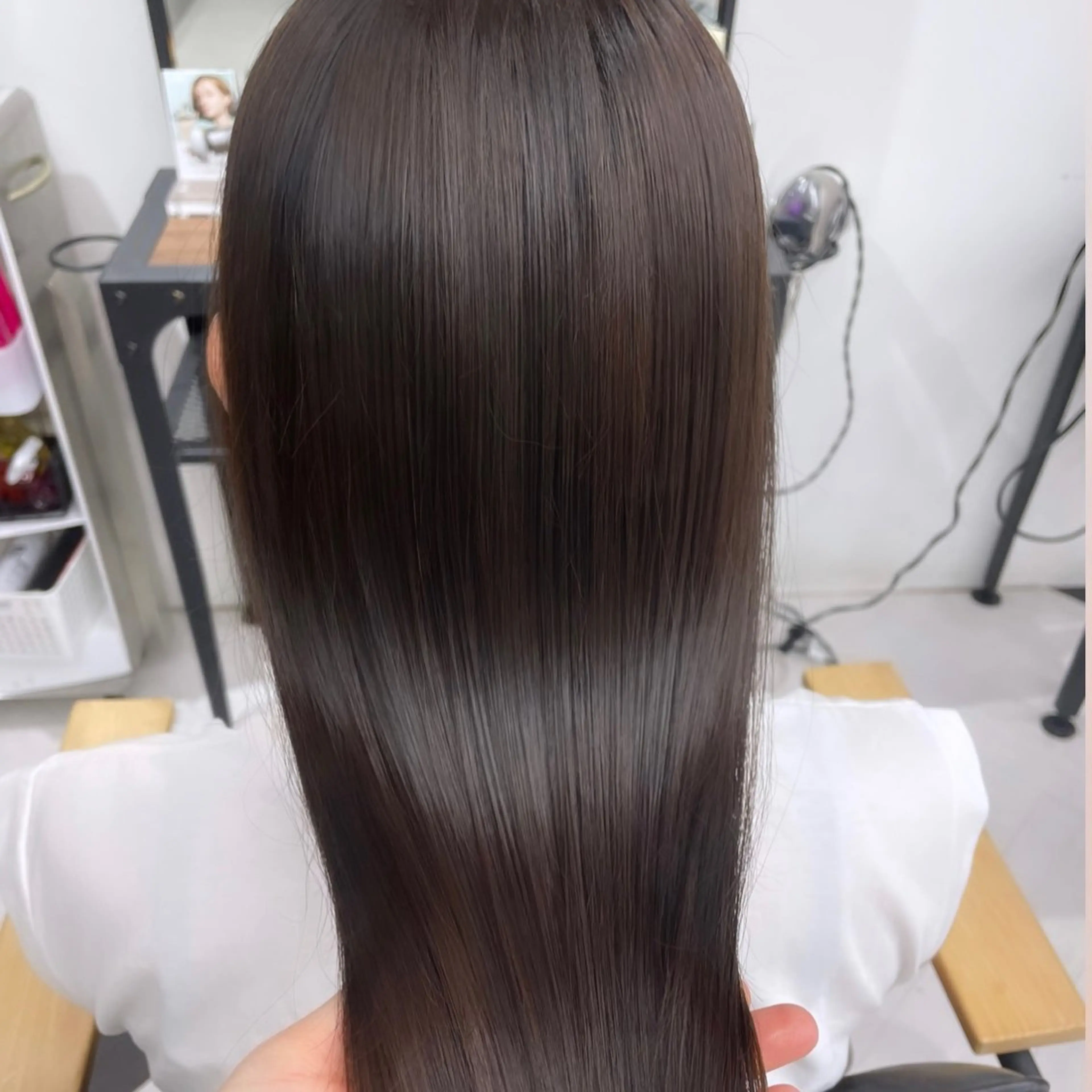 ロング カラー パーマ ヘアアレンジ メンズ 髪質改善 トリートメント 酸性ストレート ストレートパーマ mona/ ストレートスタイル✨のヘアスタイル