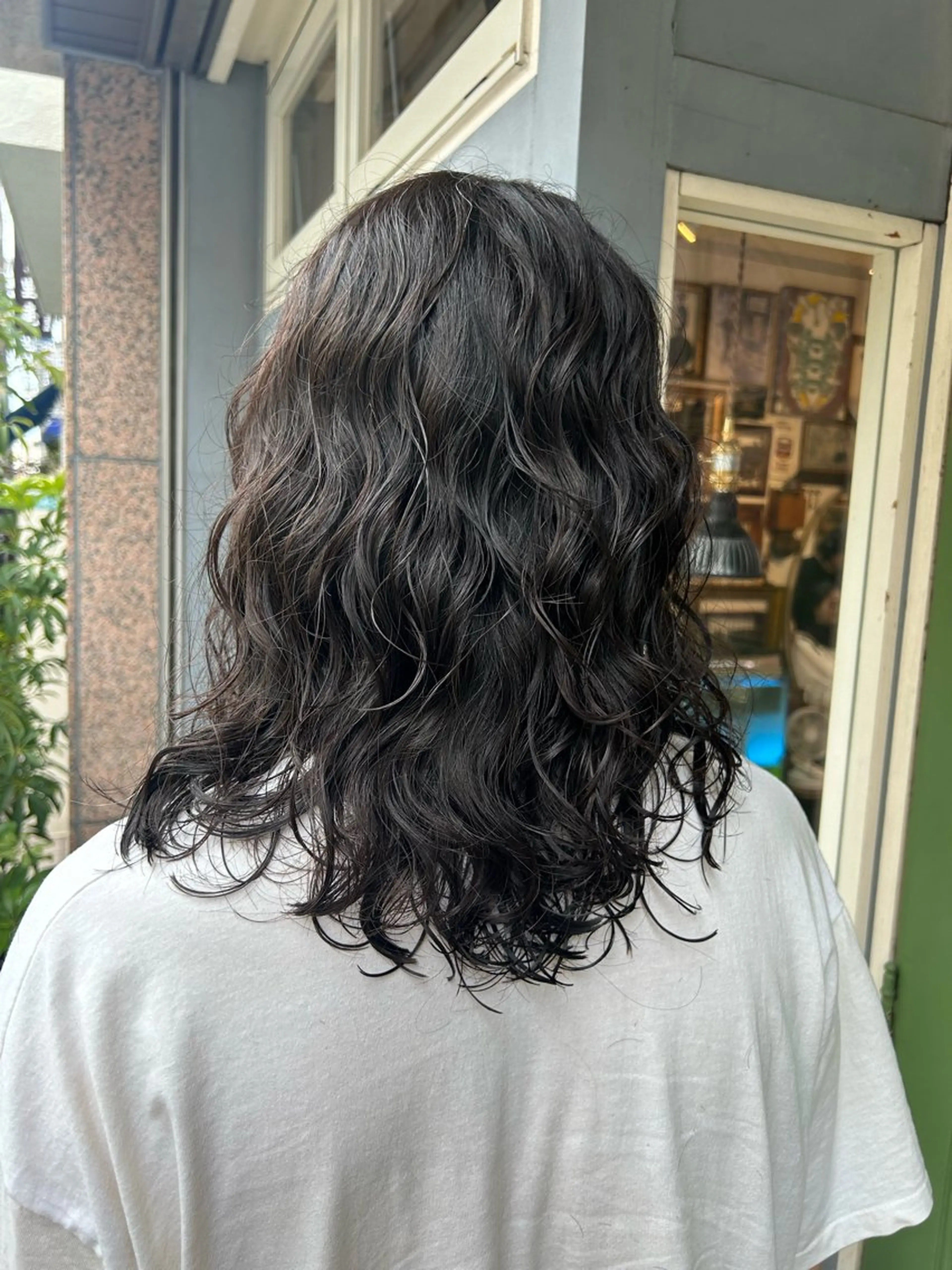 ミディアム パーマ メンズ カット パーマ 清水千優/パーマ/透 明感カラー/メンズのヘアスタイル