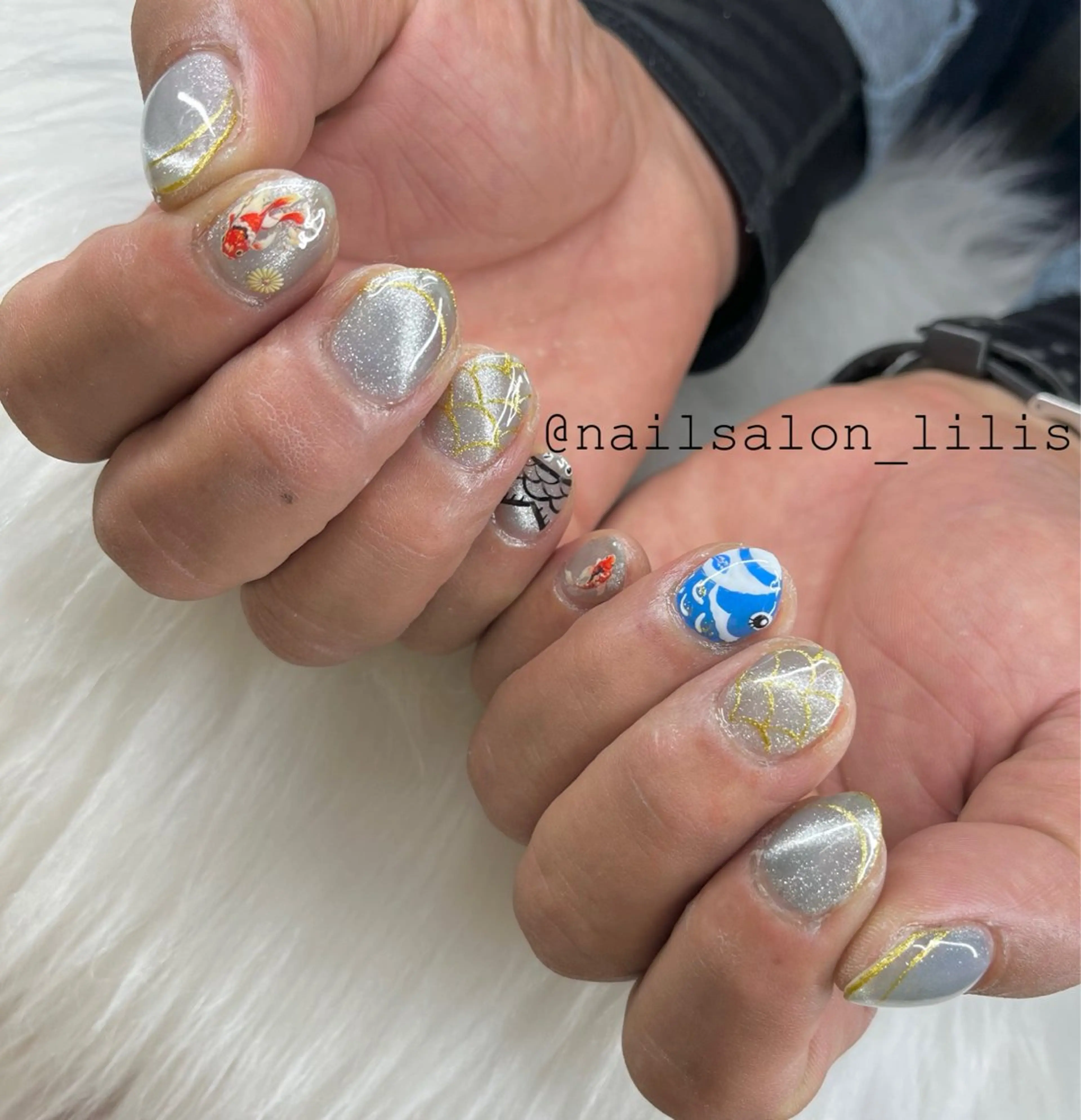 ネイル メンズネイル ハンドネイル nailsalon Lilisのネイルデザイン