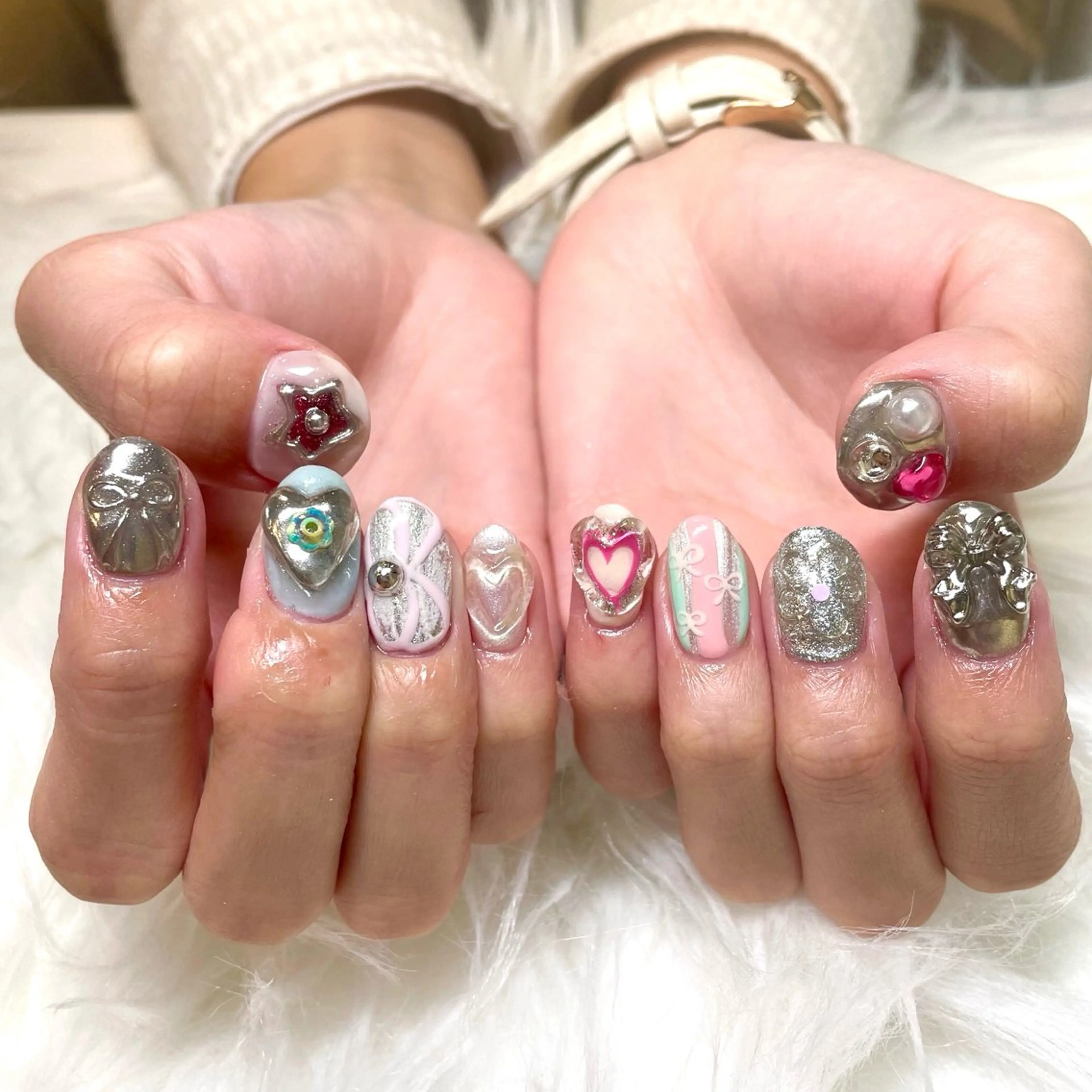 ネイル ハンドネイル 新井 ひなののネイルデザイン