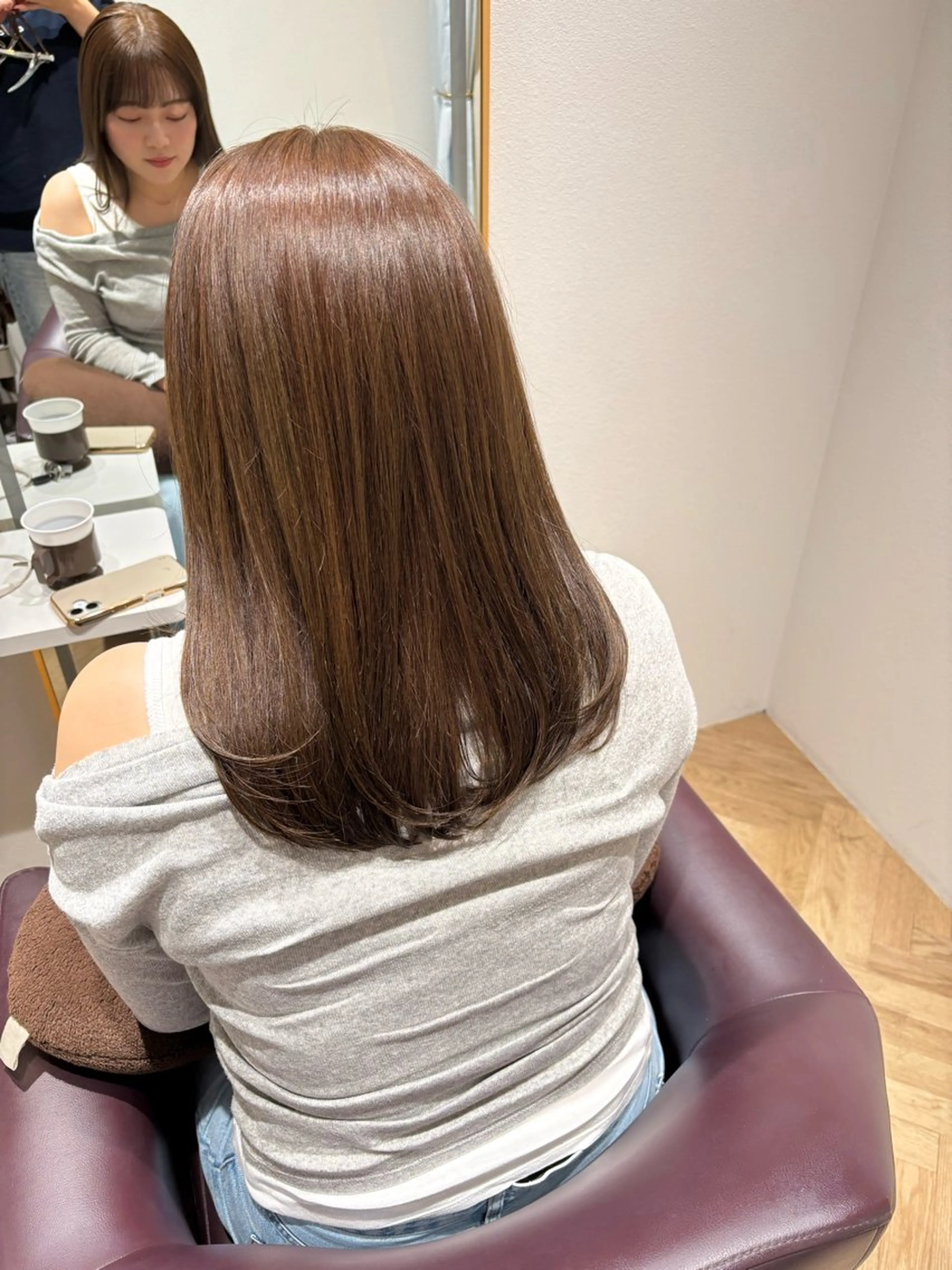 ロング カット ヘアカラー トリートメント 髪質改善サロンLOUIMADNA栄店所属・🌈縮毛矯正特化 杉浦　夏生のヘアスタイル