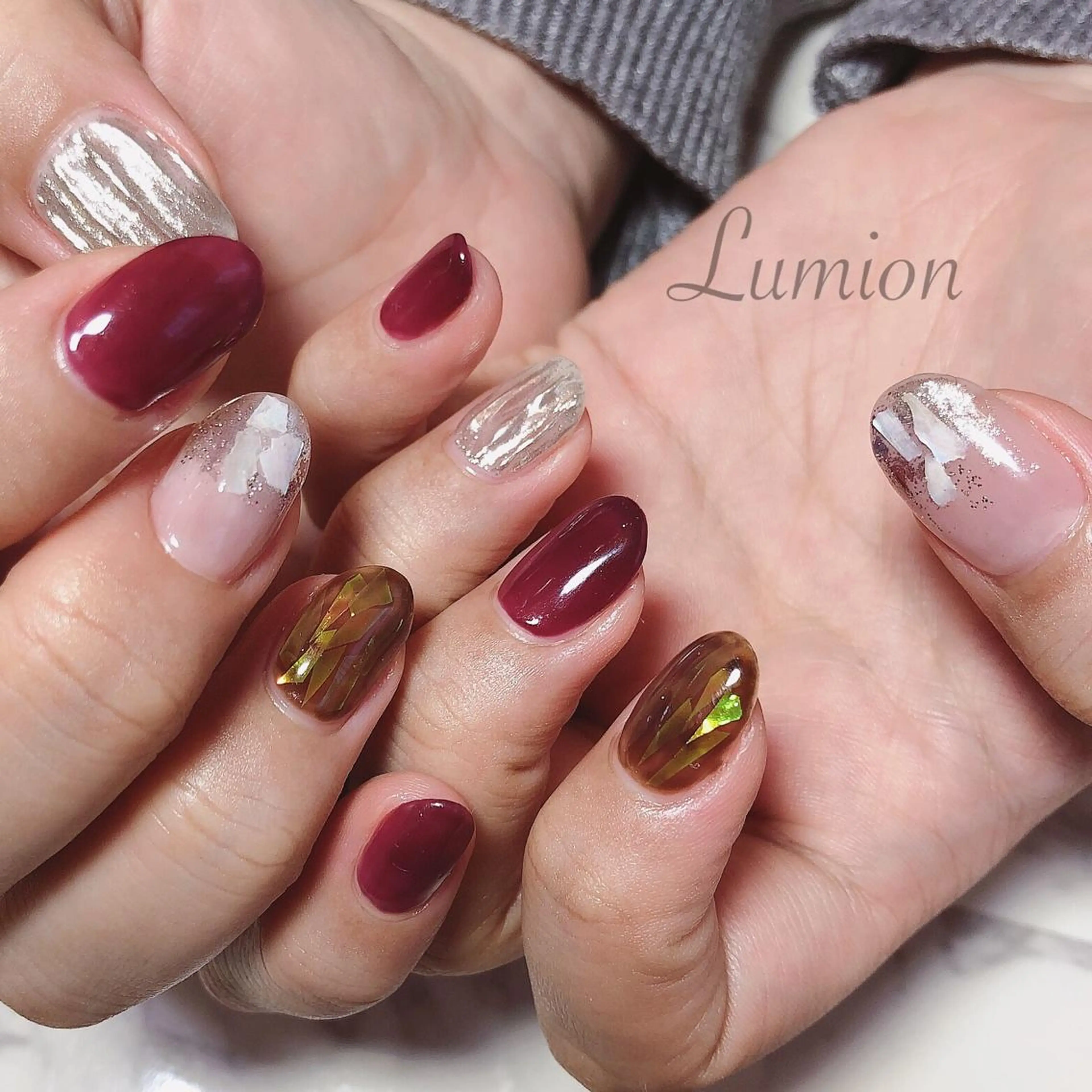 ネイル ニュアンスネイル ハンドネイル nailroom Lumionのネイルデザイン