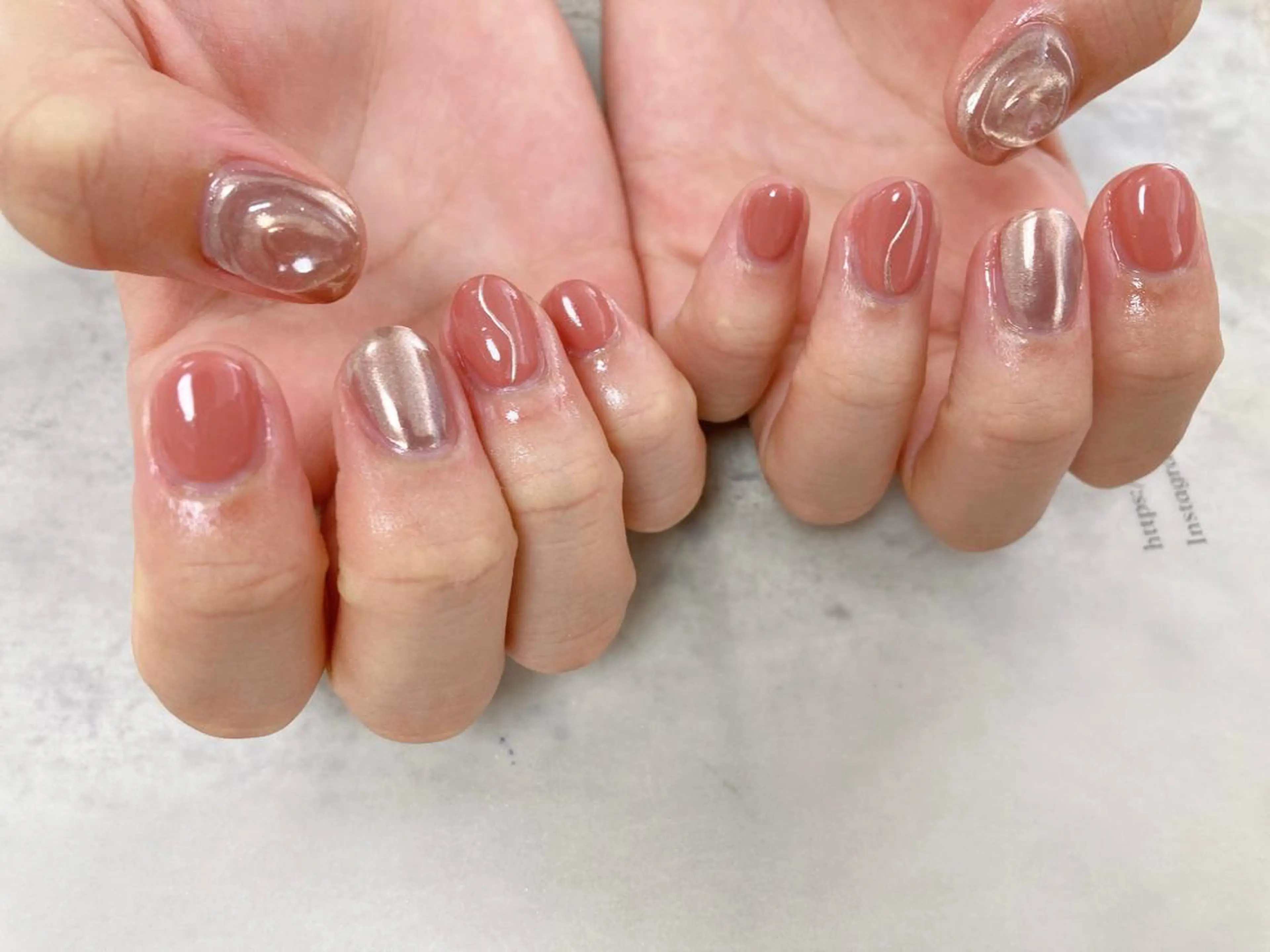 ネイル ピンク mogunail &blowのネイルデザイン