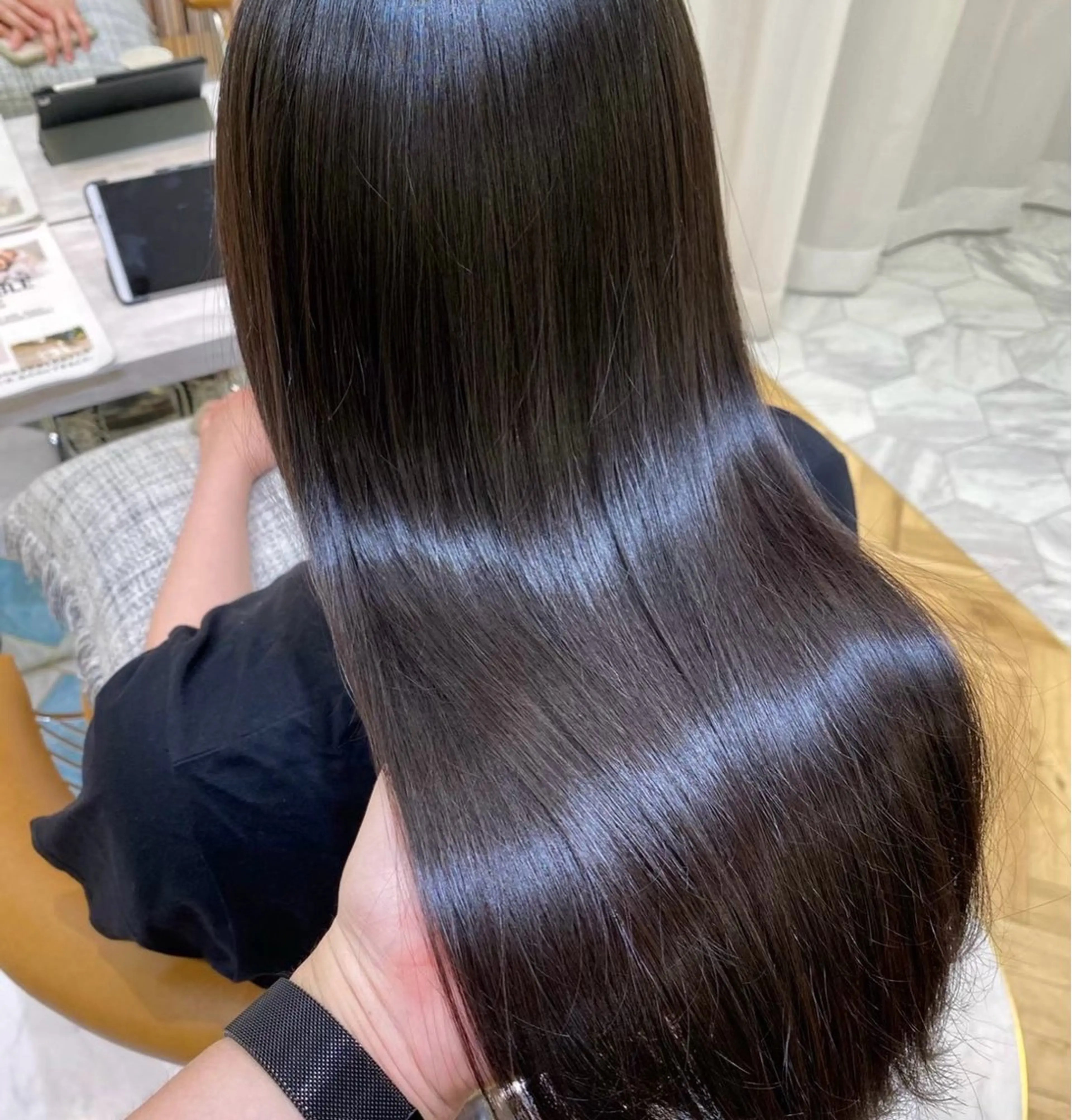 ロング カット 縮毛矯正 トリートメント 🛑柔らか透明感 カラー🛑大谷のヘアスタイル