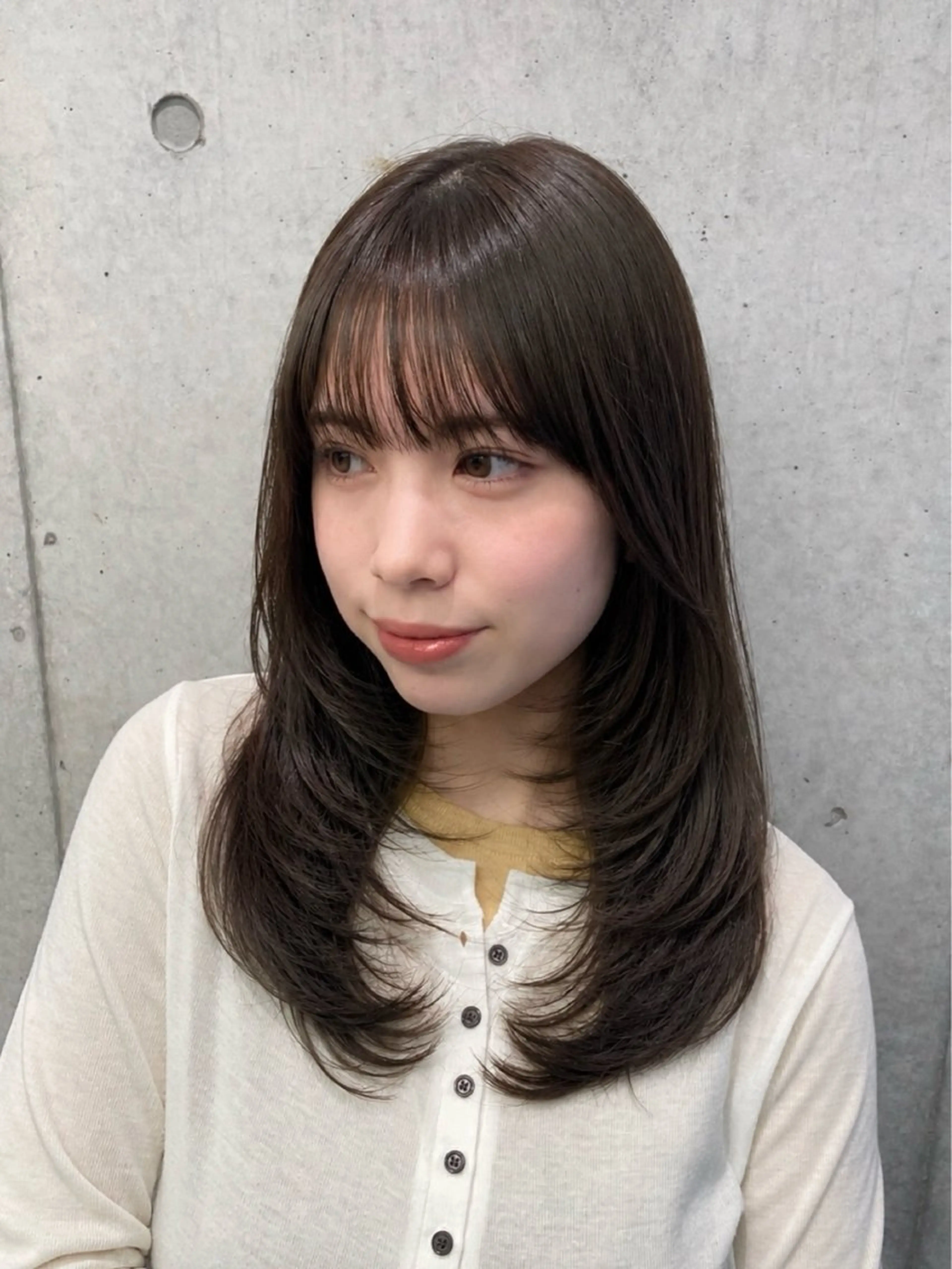 セミロング カラー カット ヘアカラー トリートメント clam. yuu🦩のヘアスタイル