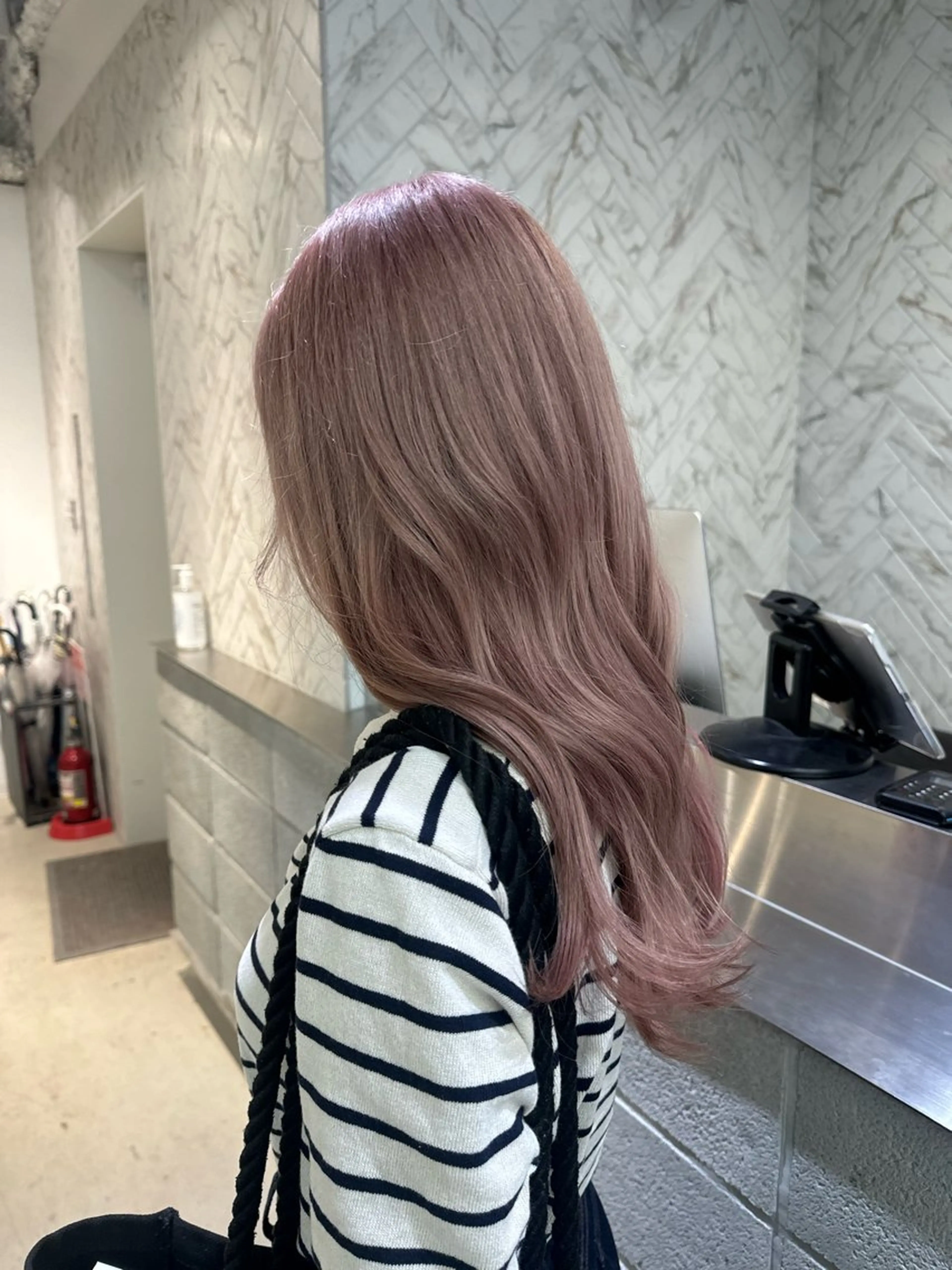 ロング カラー ヘアカラー トリートメント 店長 MANAMI /ブリーチ/骨格ボブのヘアスタイル