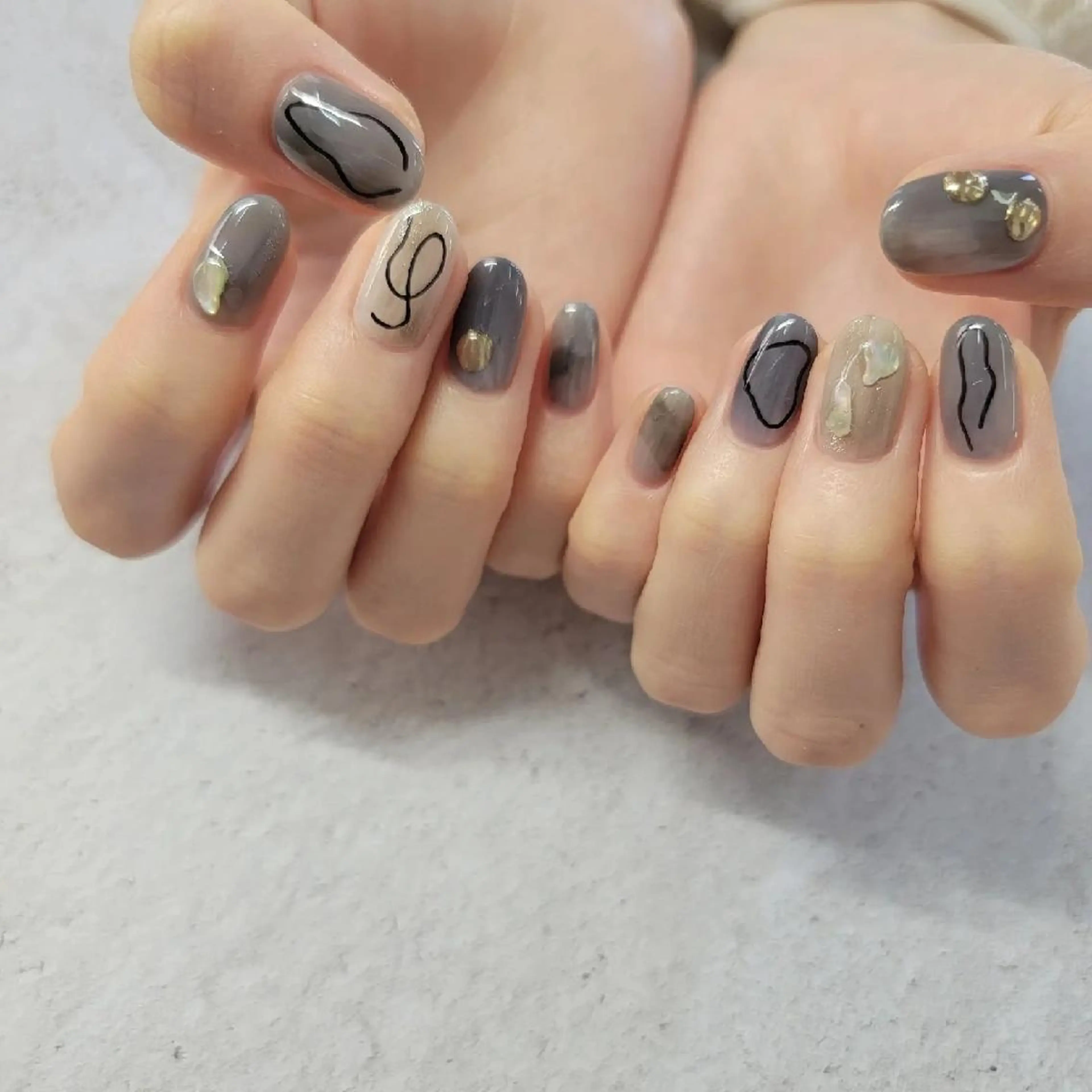 ネイル ニュアンスネイル ハンドネイル みよし市 nail salon*pomnal.co所属・Shimada Harukaのネイルデザイン