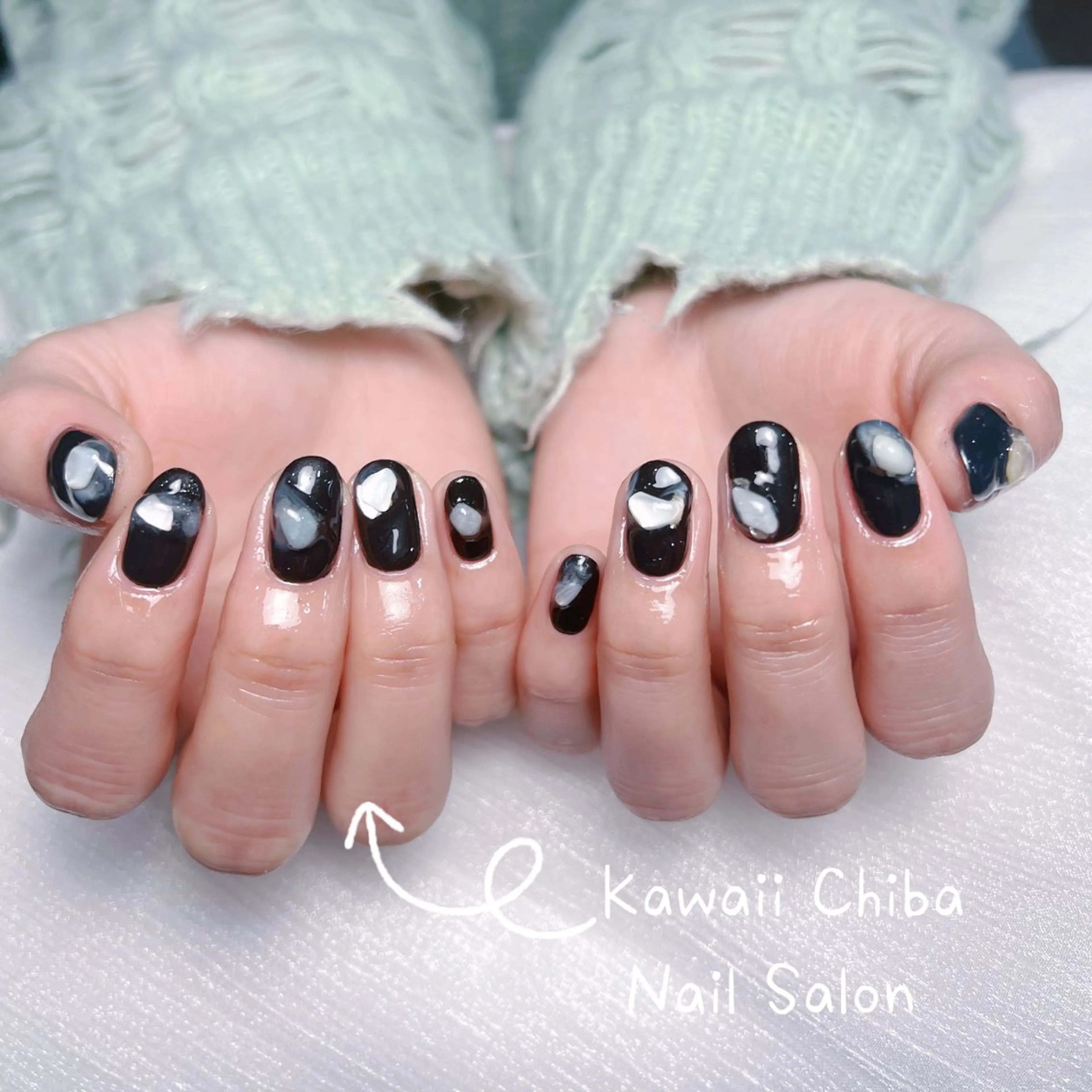 ネイル アートネイル クリアネイル ジェルネイル ハート 韓国ネイル Kawaii _Nailのネイルデザイン