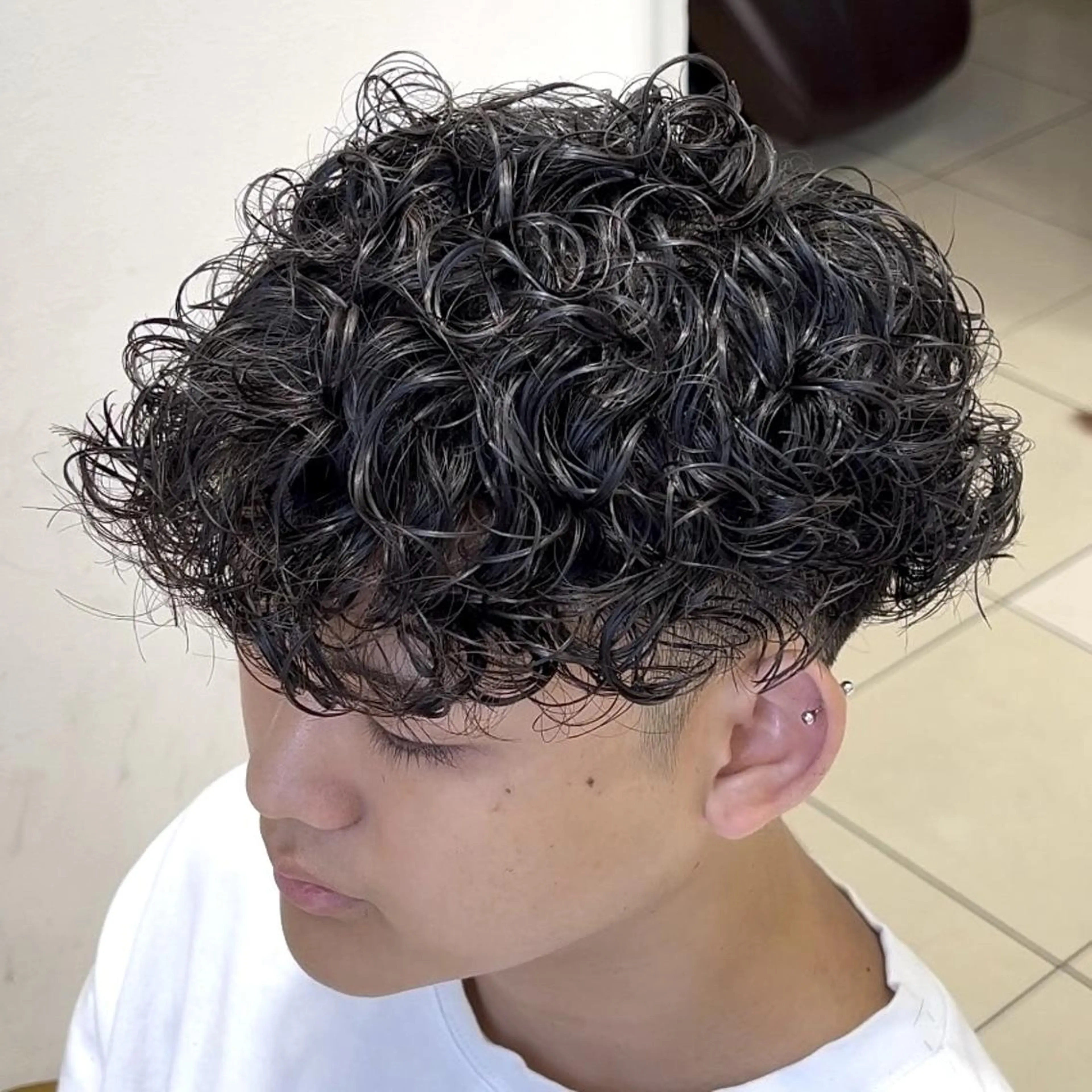 パーマ メンズ メンズパーマ プードルパーマ プードルパーマ カット パーマ メンズ特化/勝田駅/ 佐和駅/鈴木輝瑠/のヘアスタイル