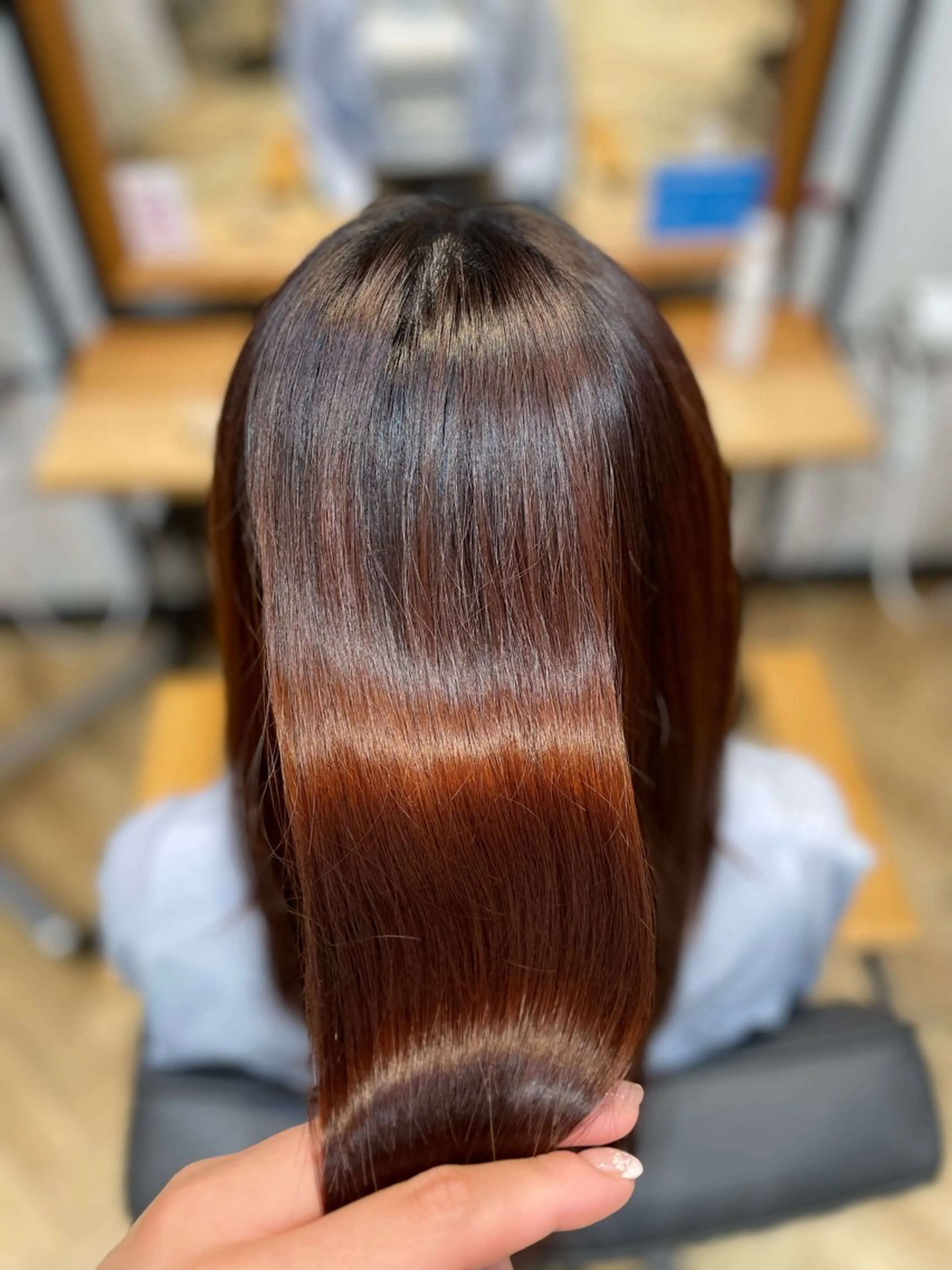 セミロング 縮毛矯正 縮毛矯正 トリートメント 望恵🌸 韓国🇰🇷スタイルのヘアスタイル
