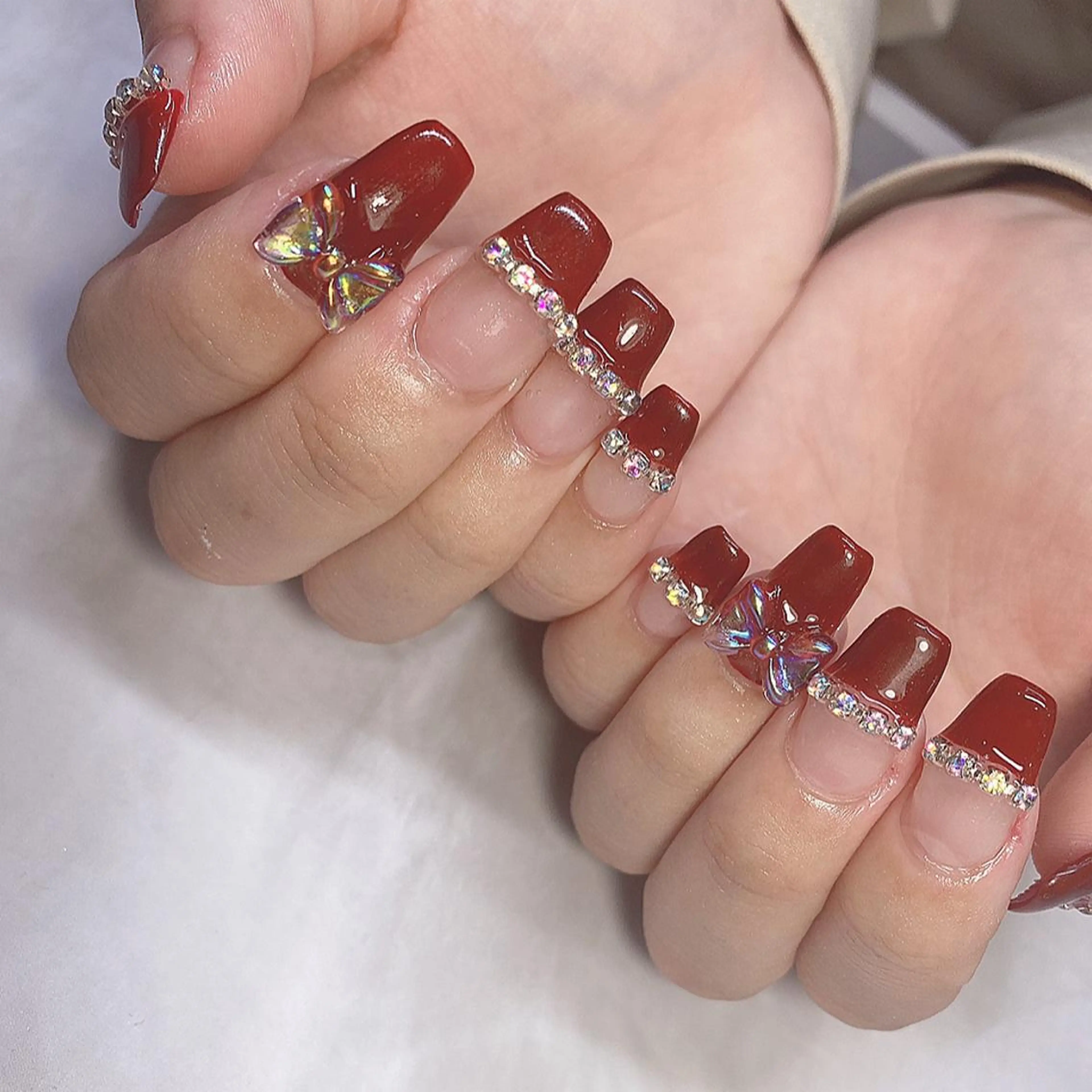 ネイル ワンホンネイル ハンドネイル RiLion💗 Risa🦋💜のネイルデザイン