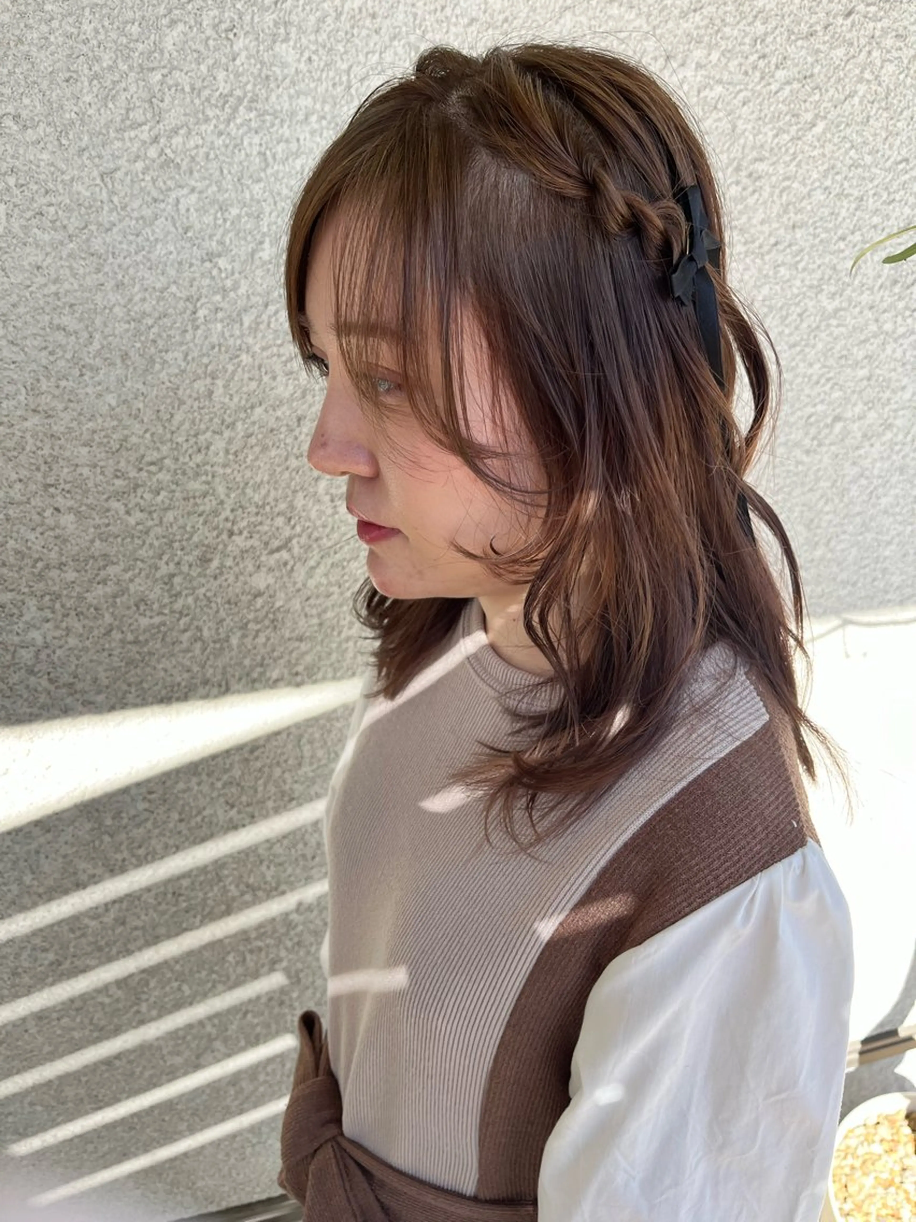 ミディアム 松本 茜のヘアスタイル
