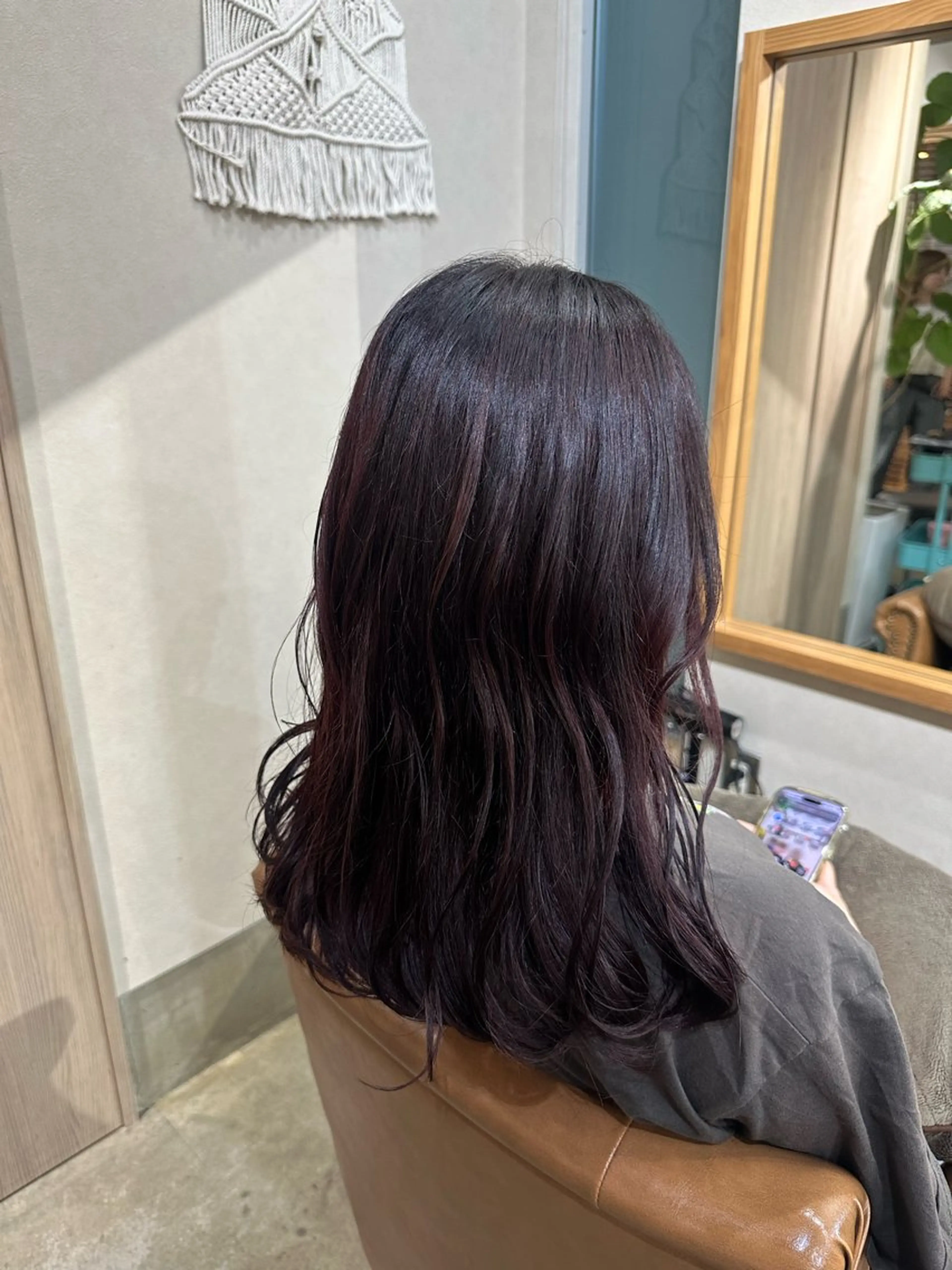 セミロング ヘアカラー 大石 楓のヘアスタイル