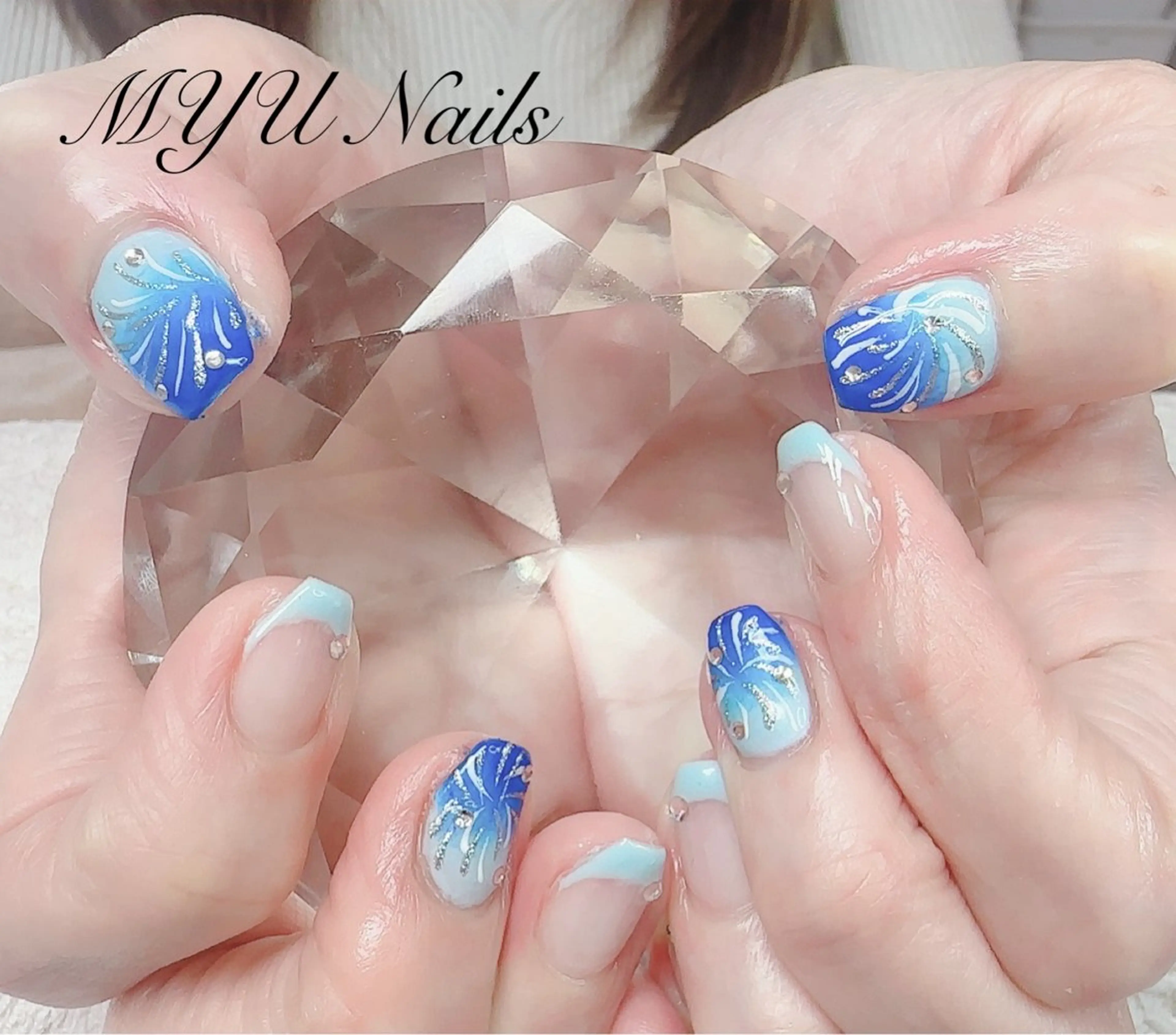 ネイル ジェルネイル 持ち込み ニュアンスネイル パラジェル ハンドネイル ニュアンスネイル🌈 MYU Nailsのネイルデザイン