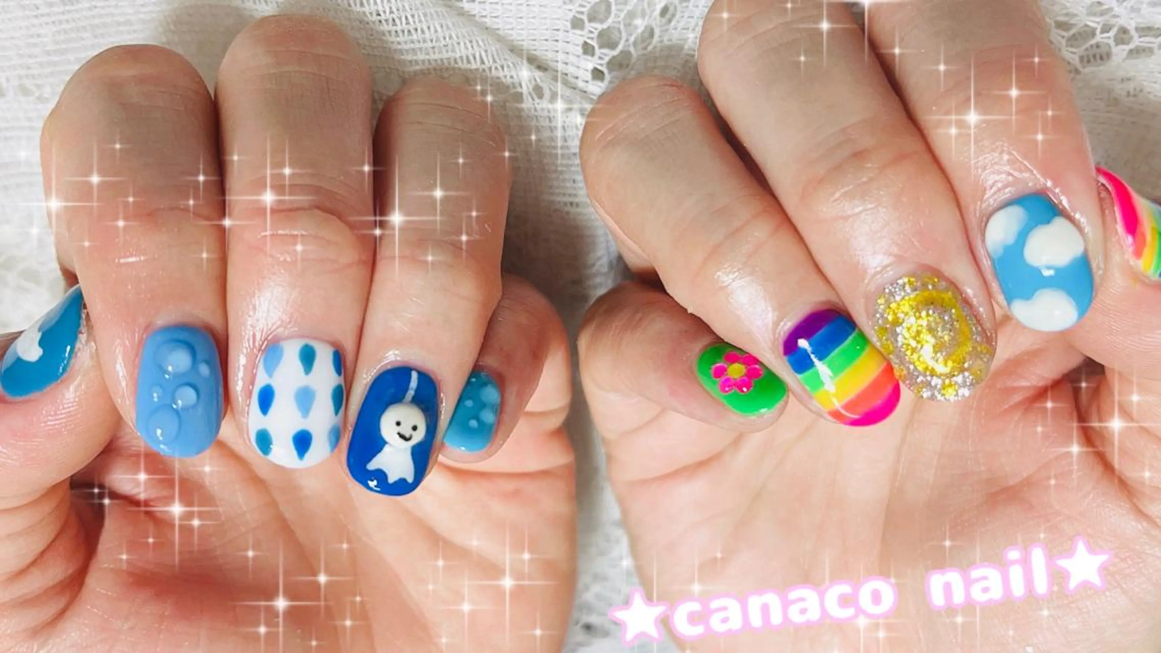 ネイル アートネイル ジェルネイル パラジェル ストーンネイル ハンドネイル ハンドケア ベテランネイル cnc  nailのネイルデザイン
