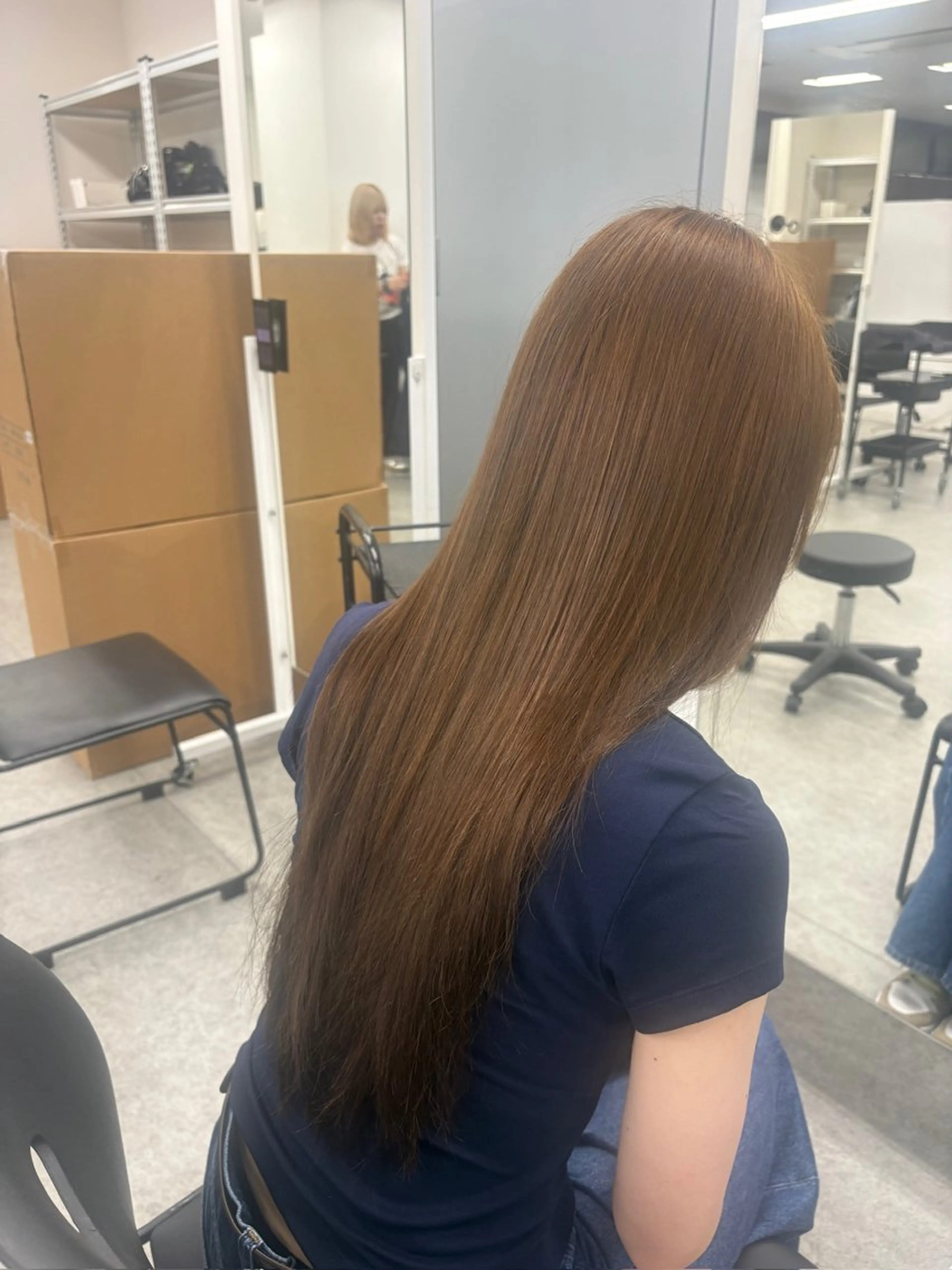 ロング カラー メンズ ベージュカラー オリーブベージュ ヘアカラー トリートメント honoka💄💋 ワンカラー/髪質改善のヘアスタイル
