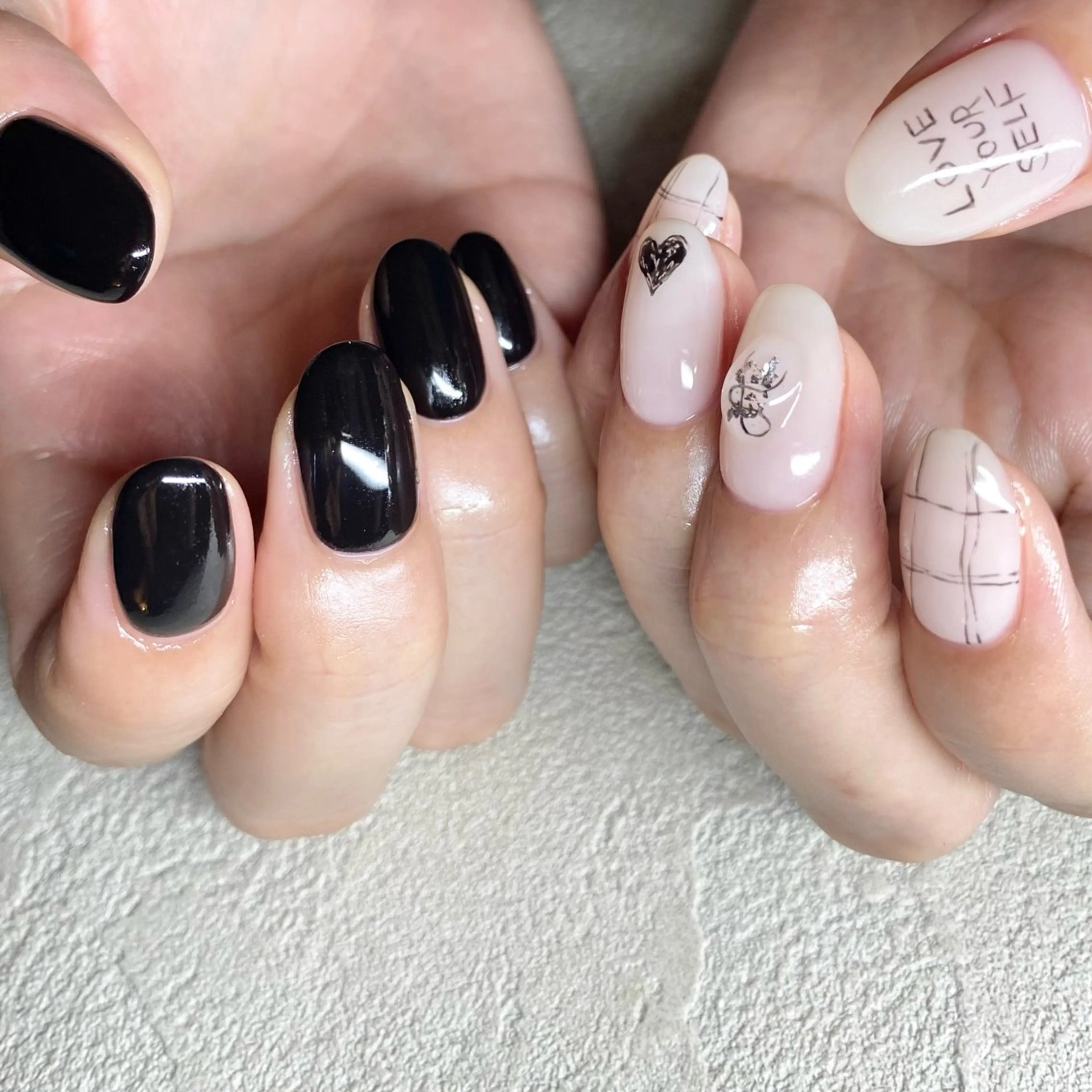 ネイル アートネイル ニュアンスネイル 冬ネイル ハンドネイル 山田 貴子のネイルデザイン