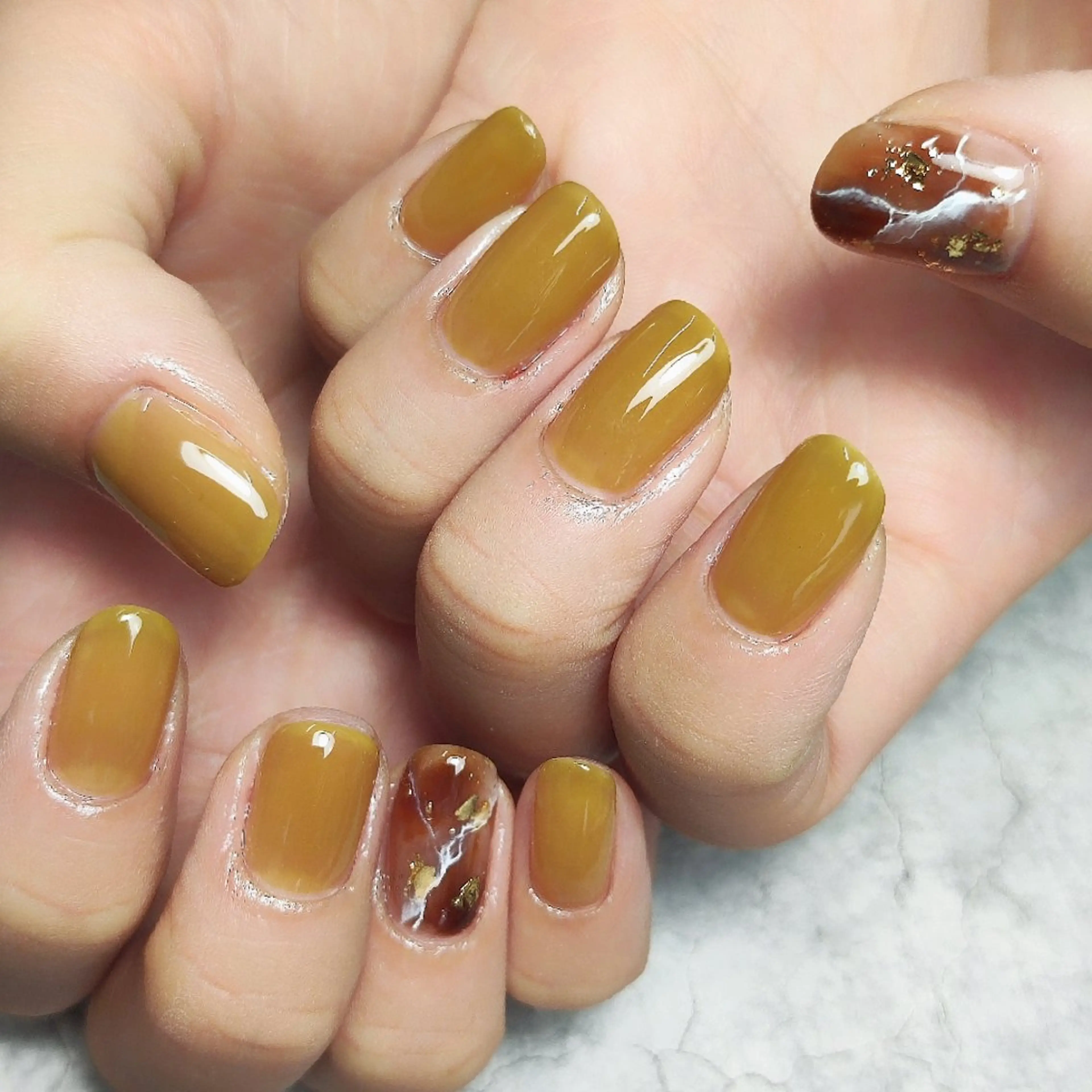 ネイル べっ甲ネイル 個人サロン saltnailのネイルデザイン