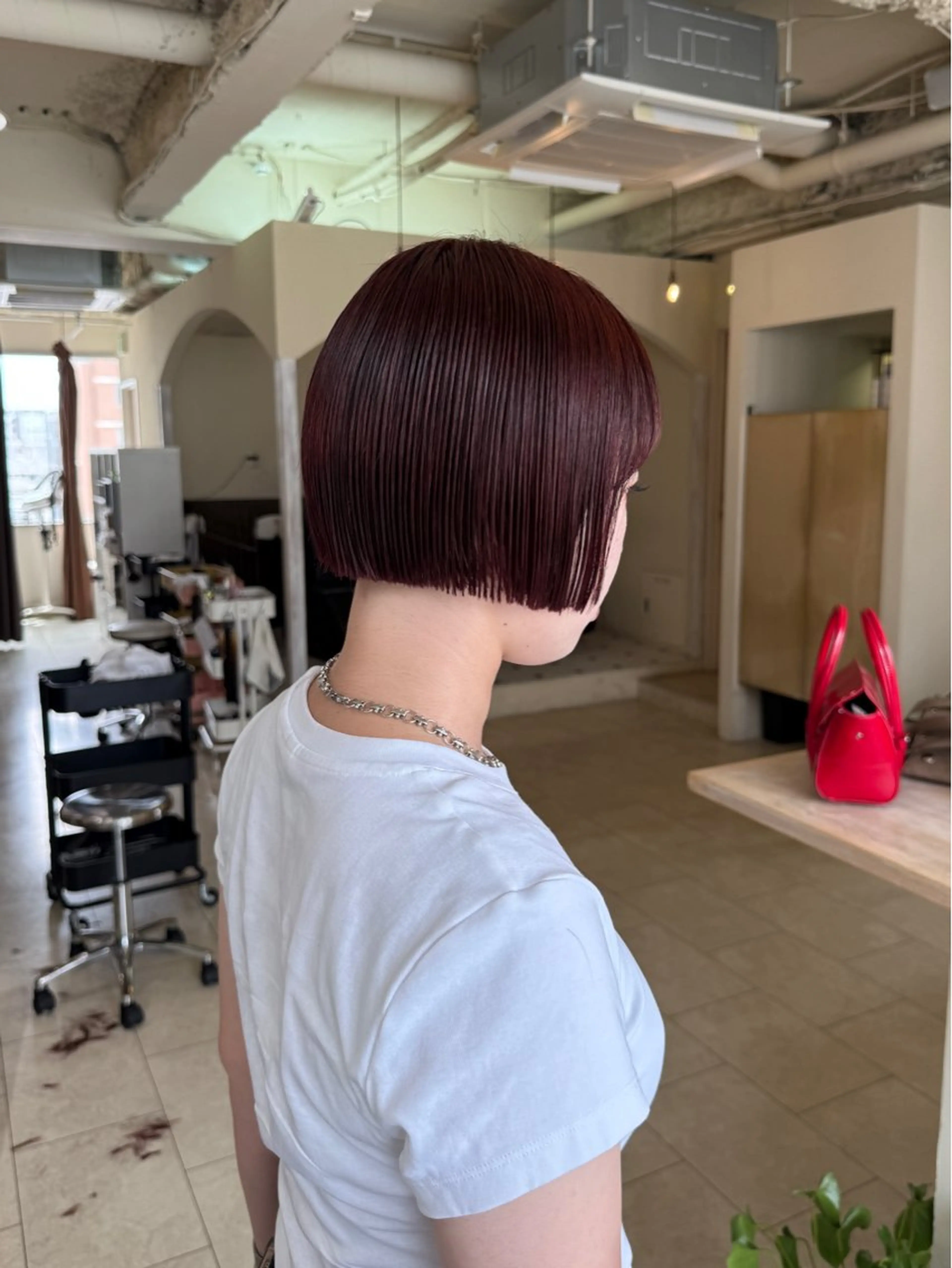 ショート ヘアカラー Maho/海外 レイヤー/ハッシュのヘアスタイル