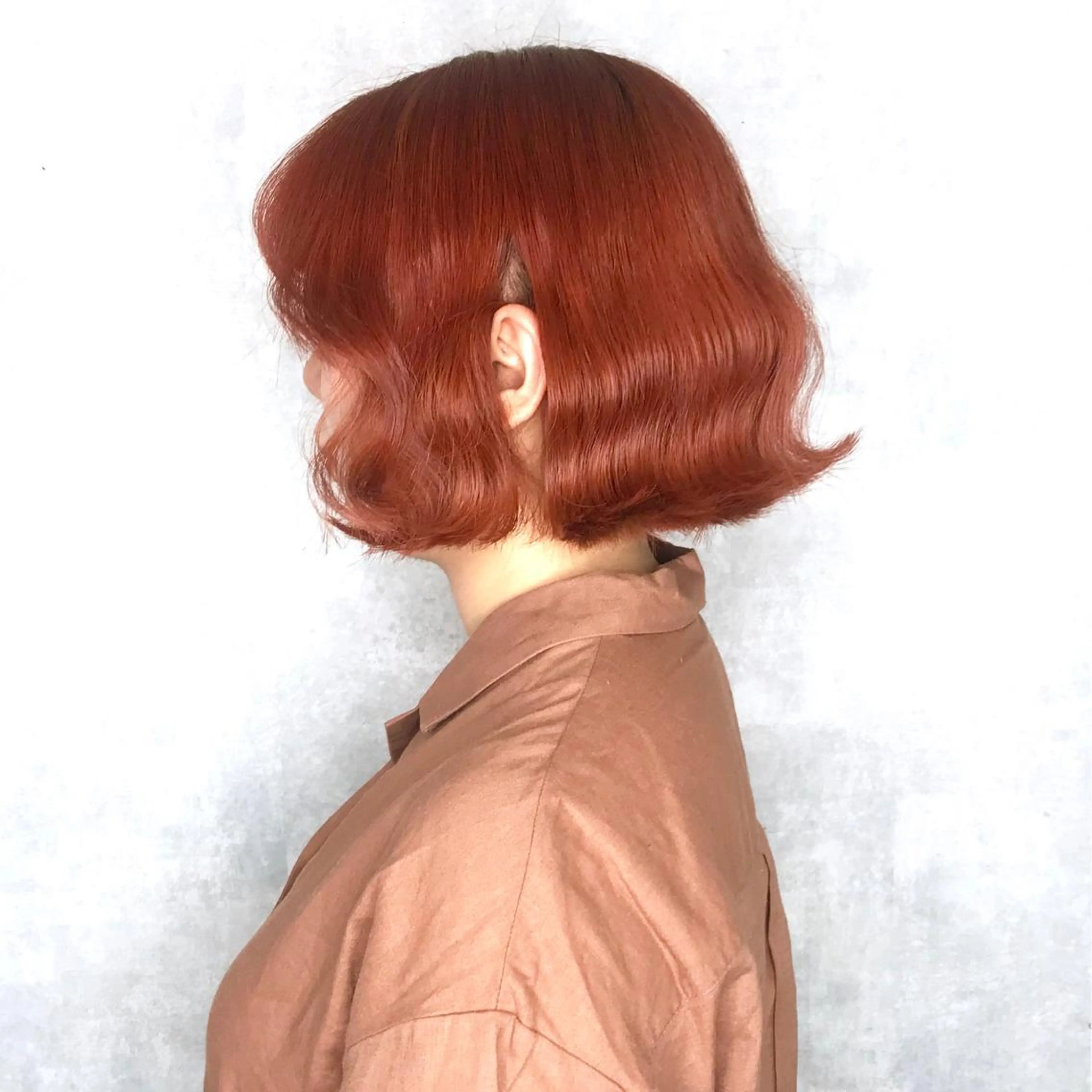 ショート カラー ブリーチ オレンジ ピンクカラー タンバルモリ ムルギョル巻き K-POP好き美容師 🇰🇷Kai.Yのヘアスタイル