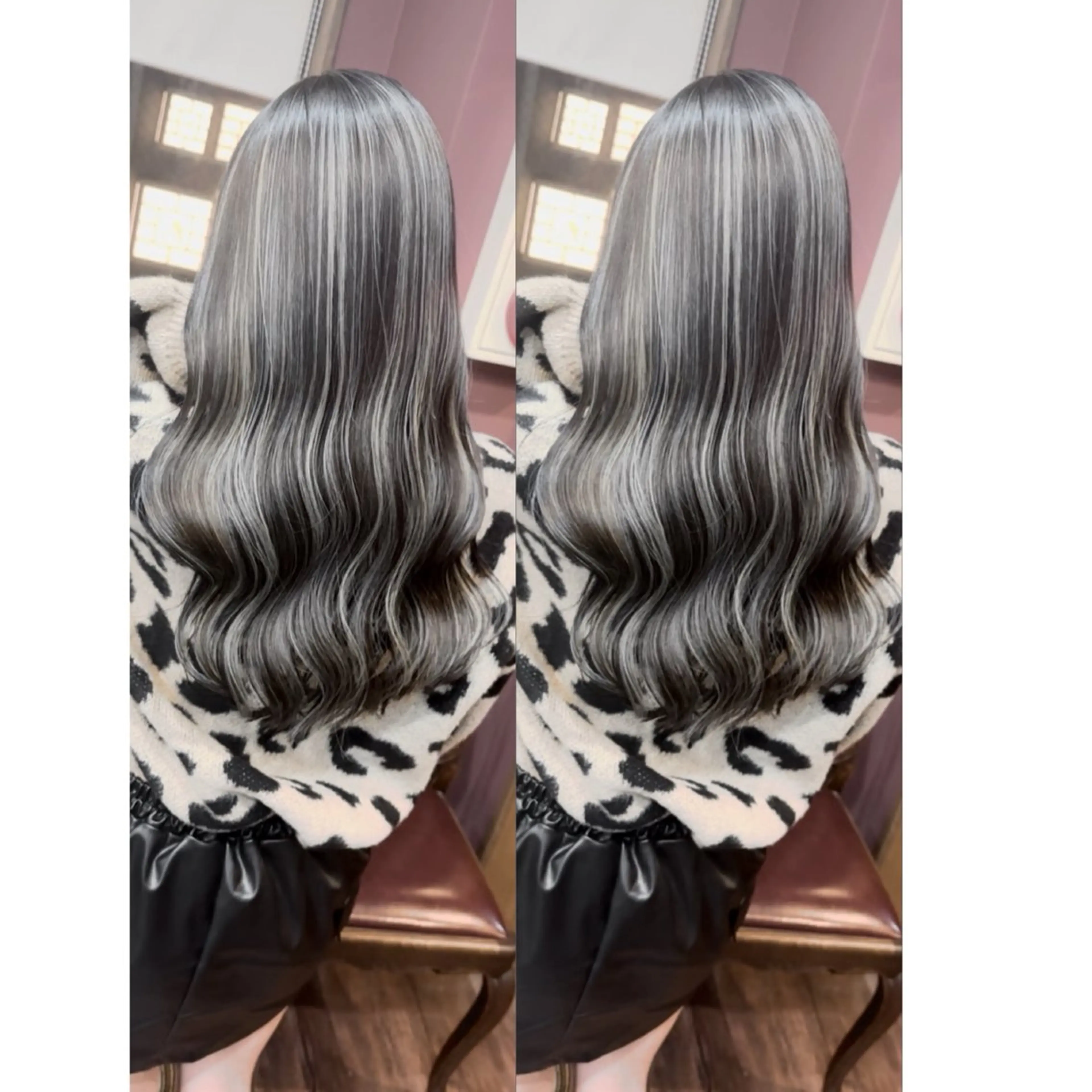 ロング カラー バレイヤージュ レイヤーカット カット ヘアカラー トリートメント 石井辰功也 フリーランス美容師のヘアスタイル