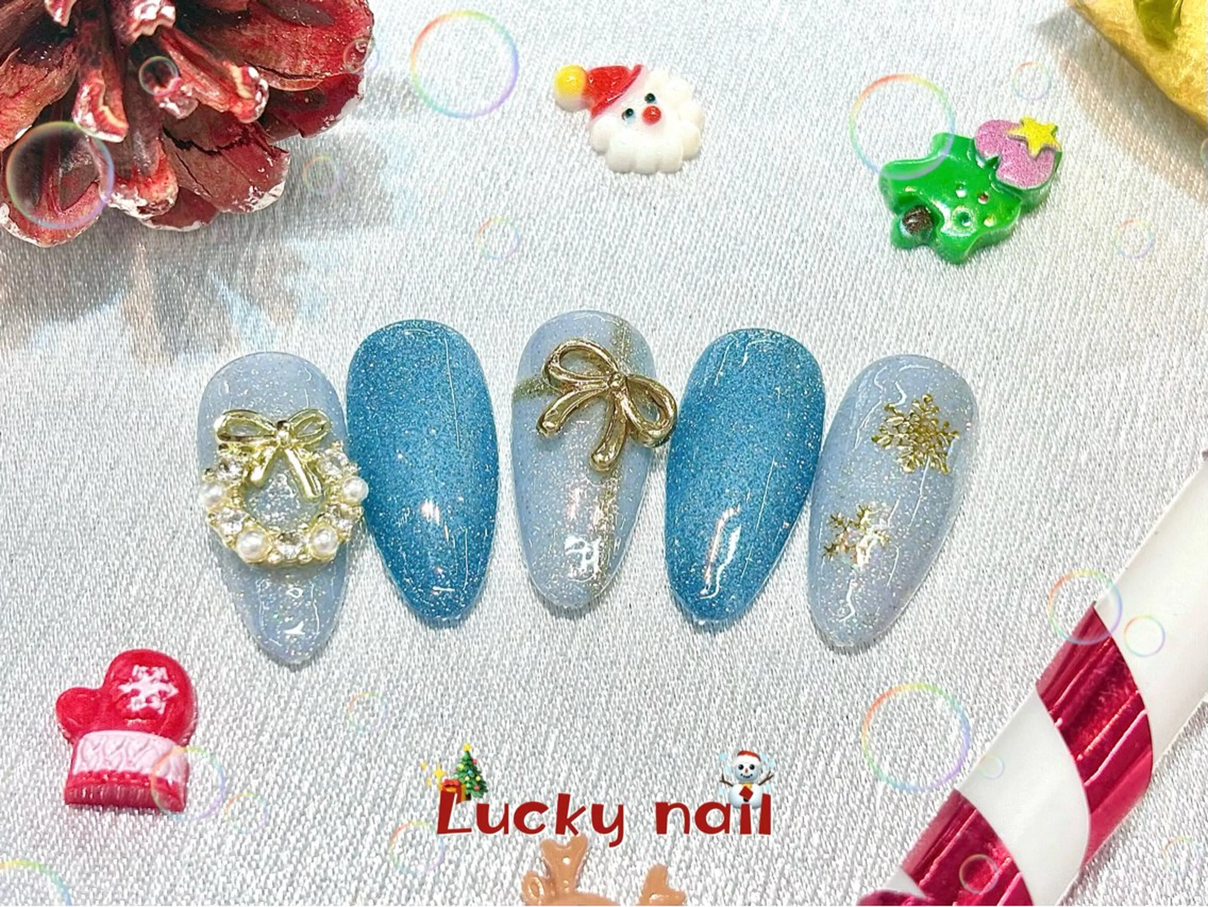 ネイル アートネイル チークネイル 長さ出し ジェルネイル マグネットネイル Lucky nail  小林和希のネイルデザイン
