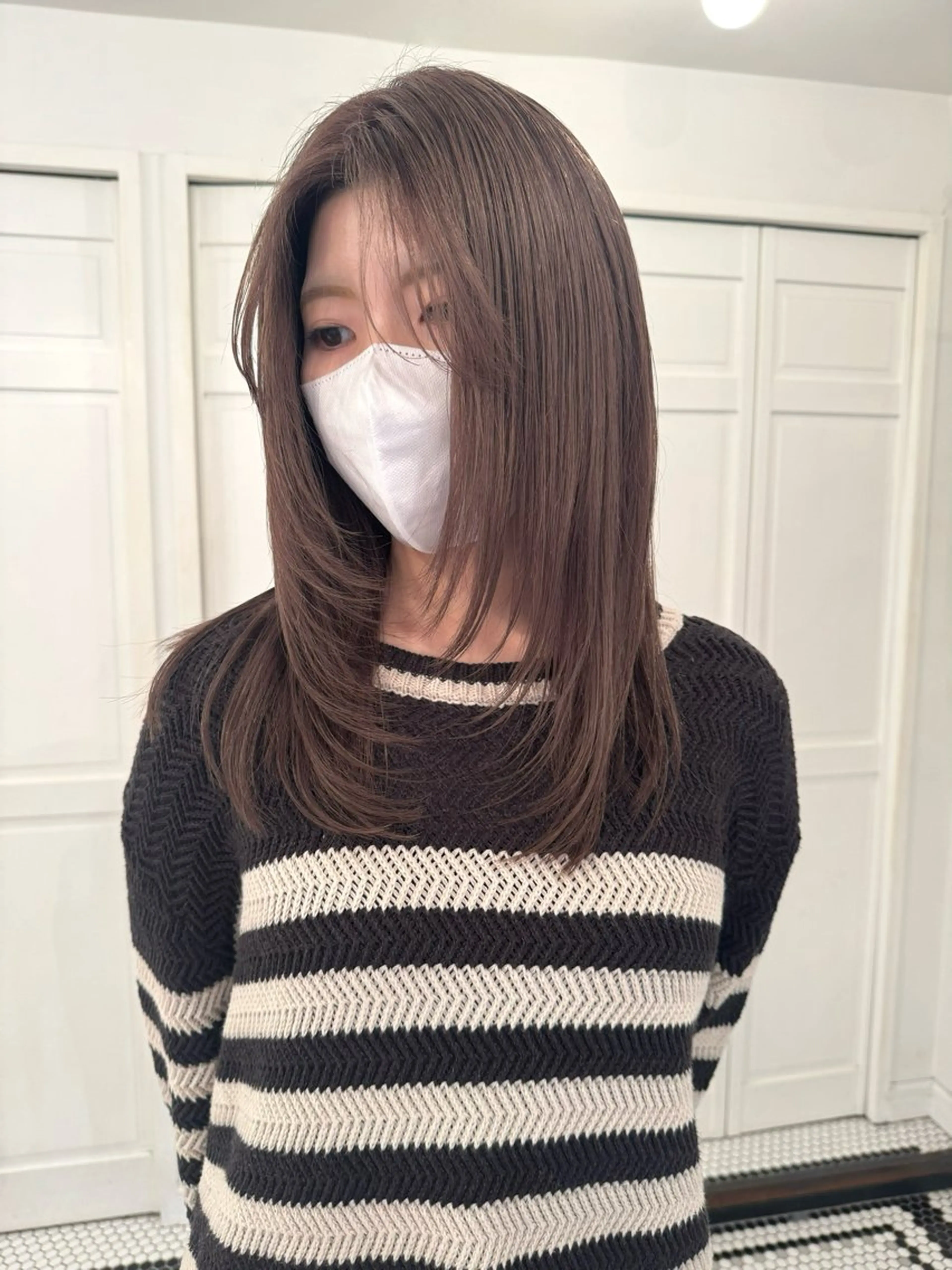 カラー カット ヘアカラー ブリーチカラー🎀 韓国風/寺門美優のヘアスタイル