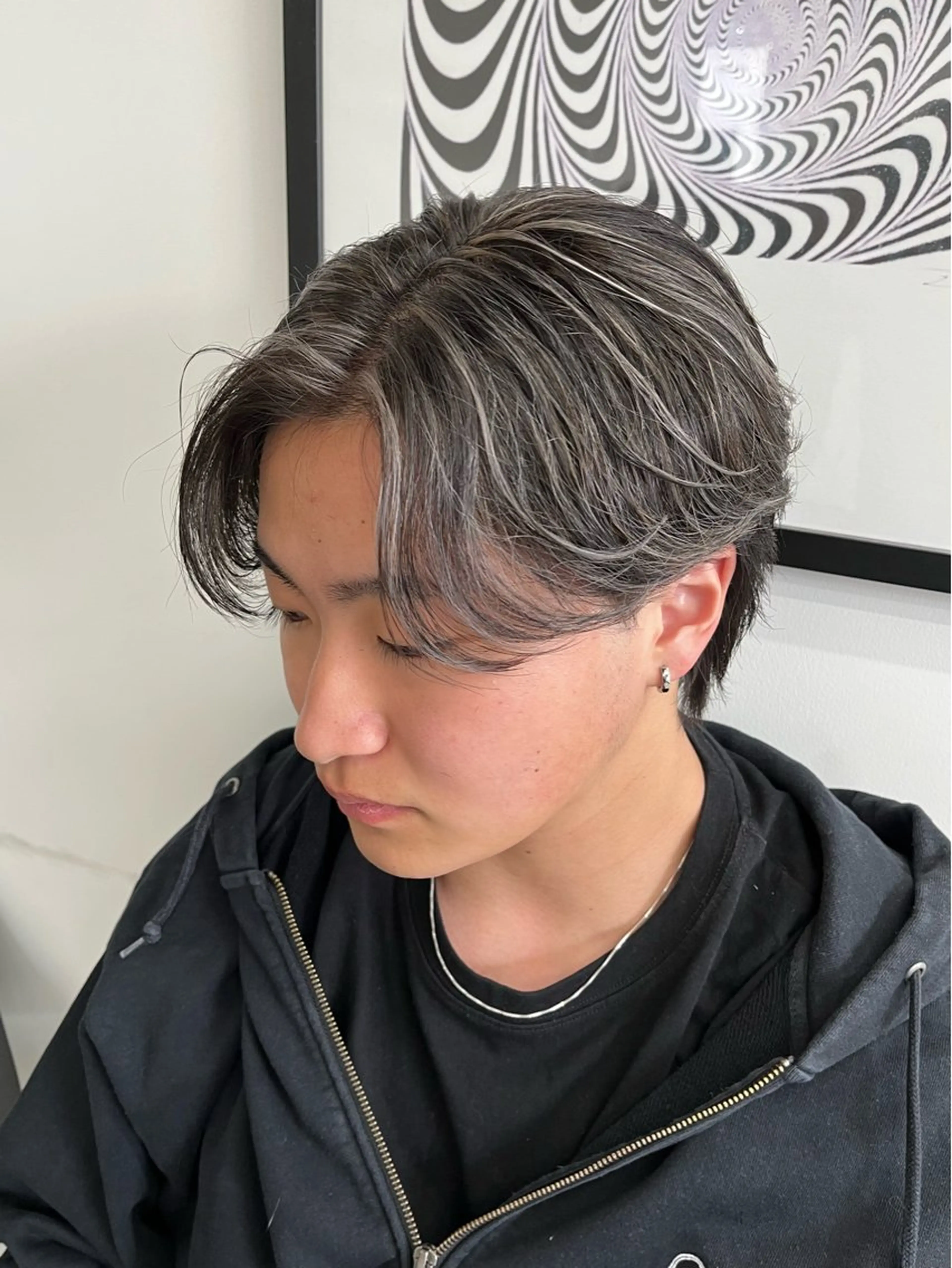 カラー パーマ メンズ メンズハイライト メンズメッシュ メンズパーマ ハイライトカラー メッシュ カット ヘアカラー パーマ 新潟メンズパーマ 新潟駅/小田拓実のヘアスタイル