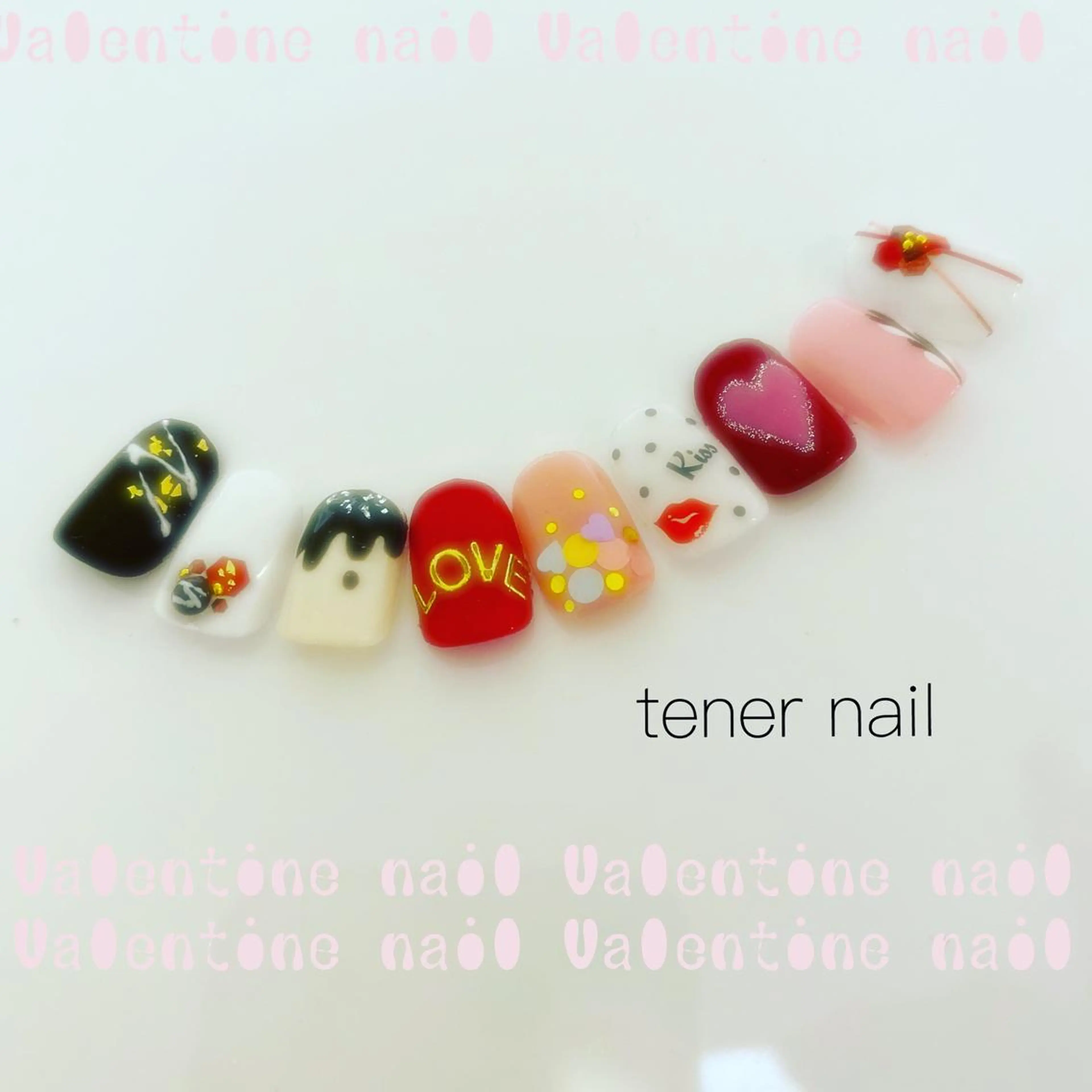 ネイル アートネイル バレンタイン tener  nail  テネルネイル所属・テネルネイル tener nailのネイルデザイン