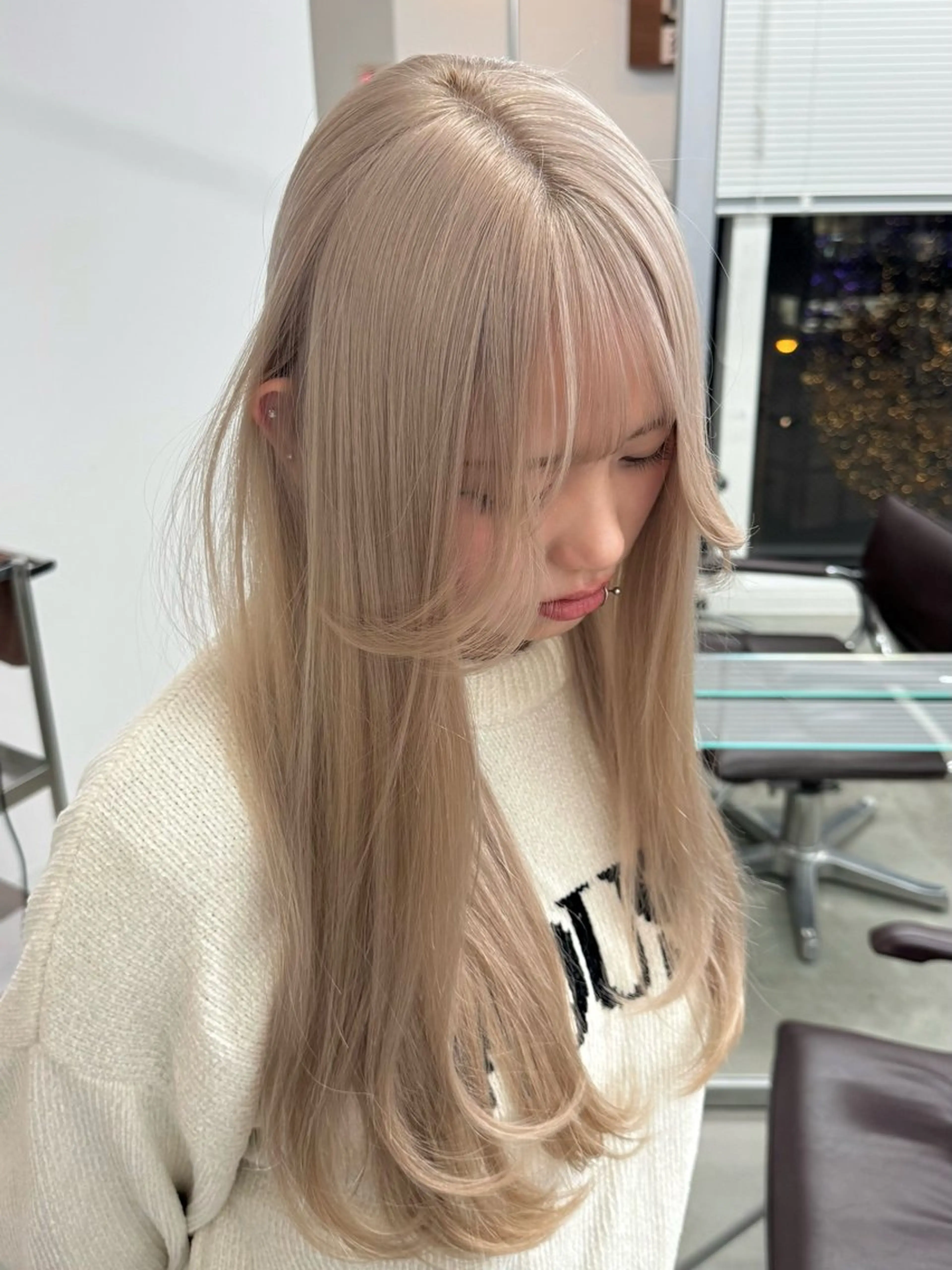 ロング ヘアカラー 梅田/ハイトーン/ Riona🩵のヘアスタイル