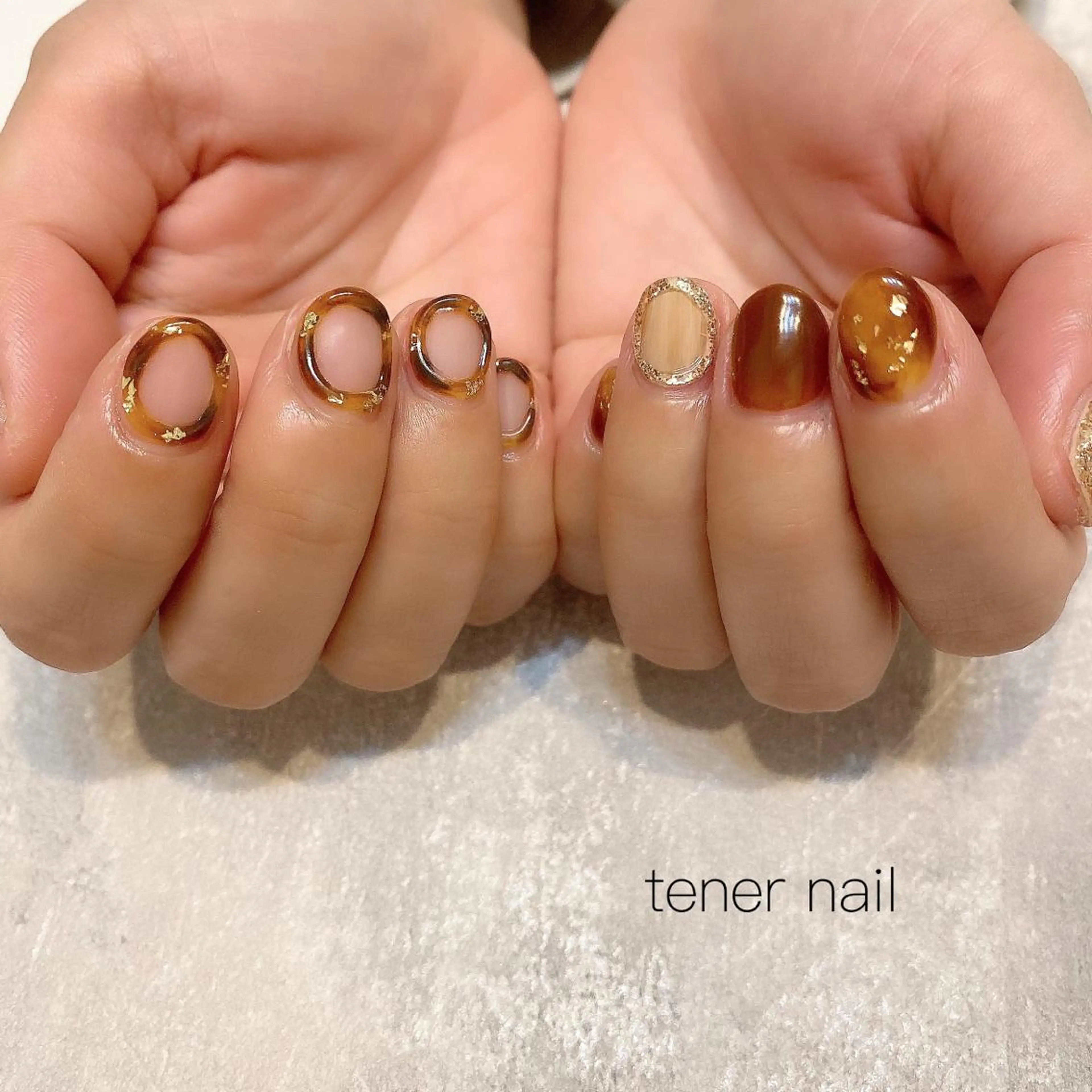 ネイル べっ甲ネイル テネルネイル tener nailのネイルデザイン