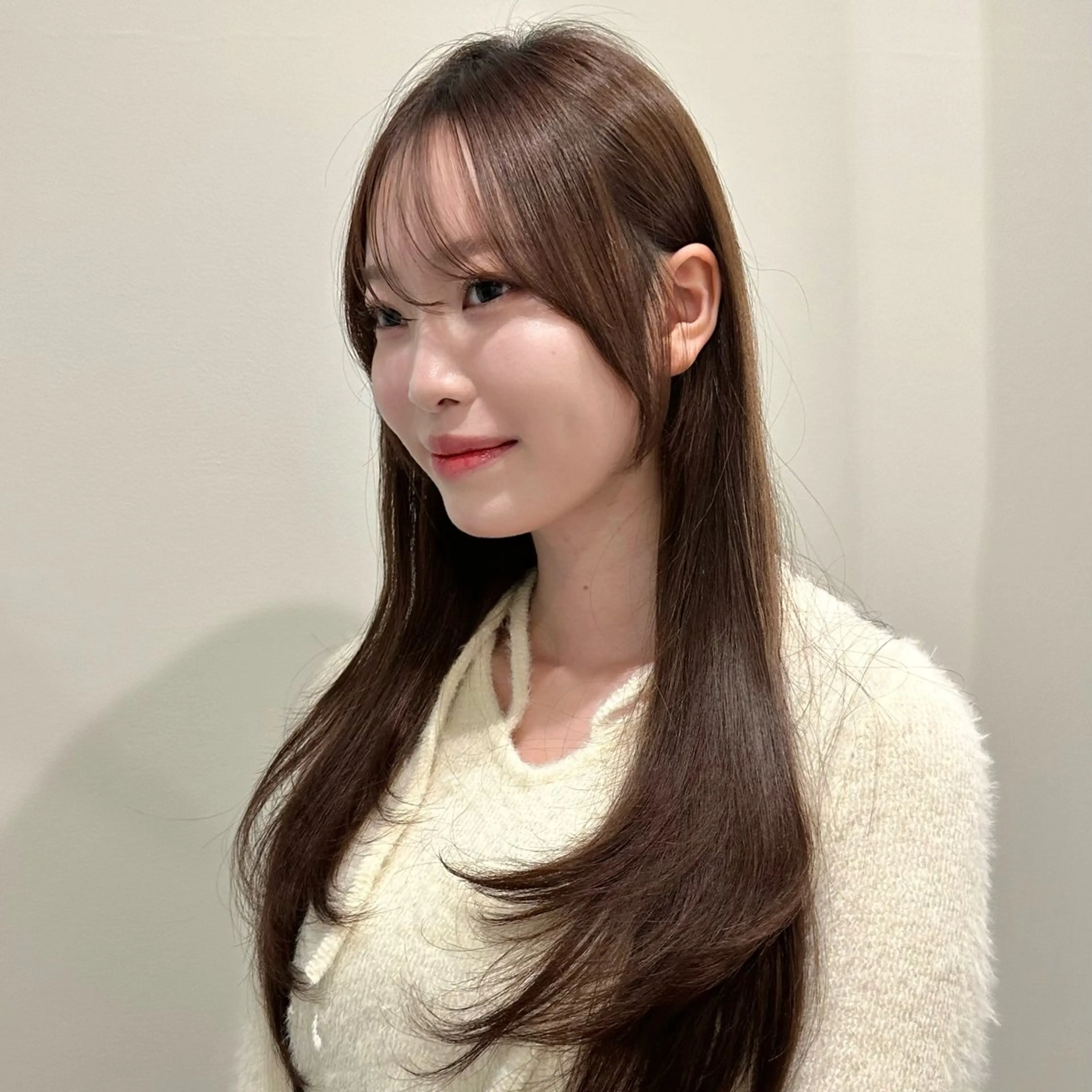 ロング カット ヘアカラー 🌹ハッシュカット、 レイヤー韓国ヘア🌹のヘアスタイル