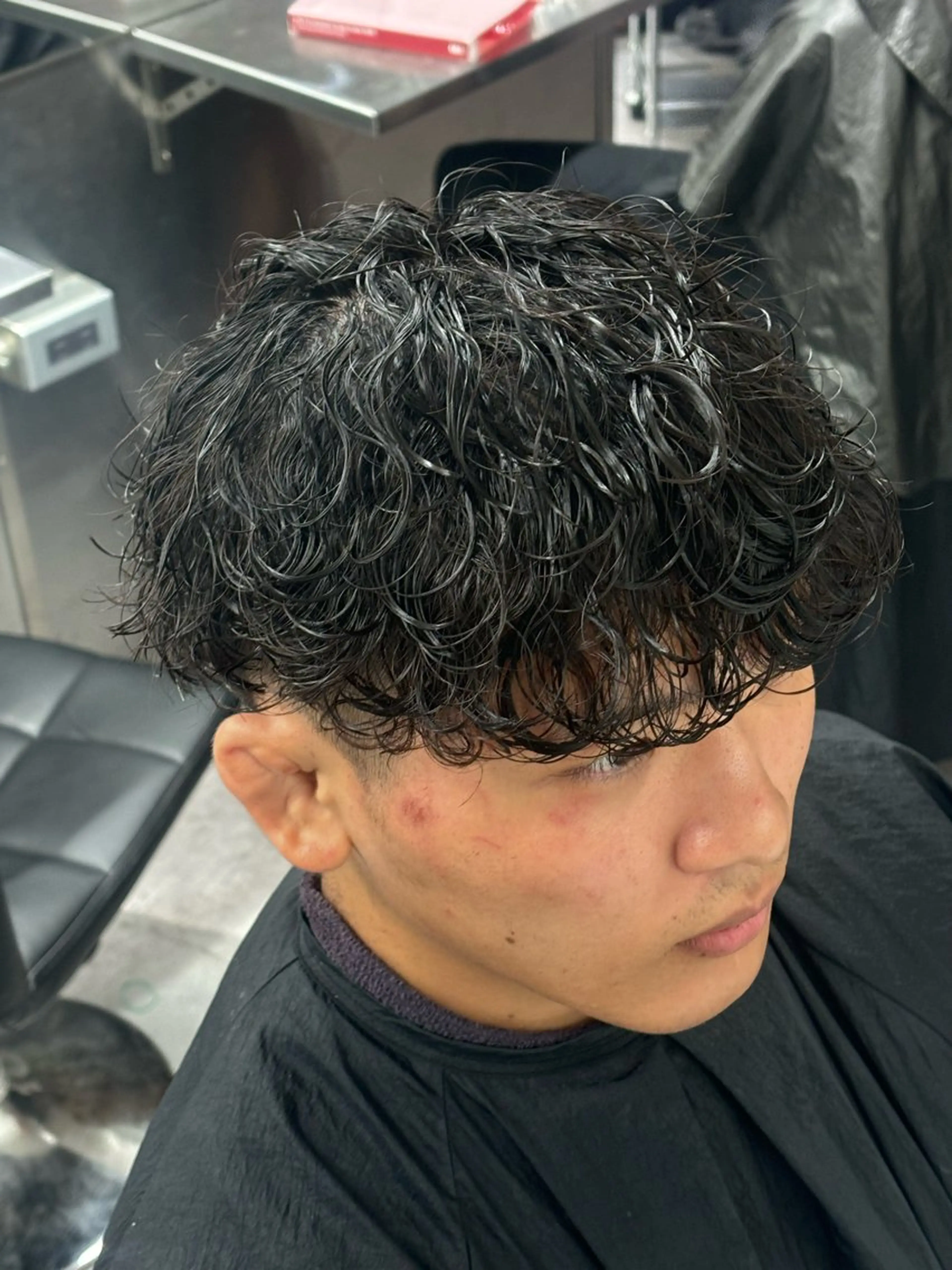 ショート パーマ メンズ カット パーマ ヘアセット お悩み解消✨/ メンズパーマ✨/直樹のヘアスタイル