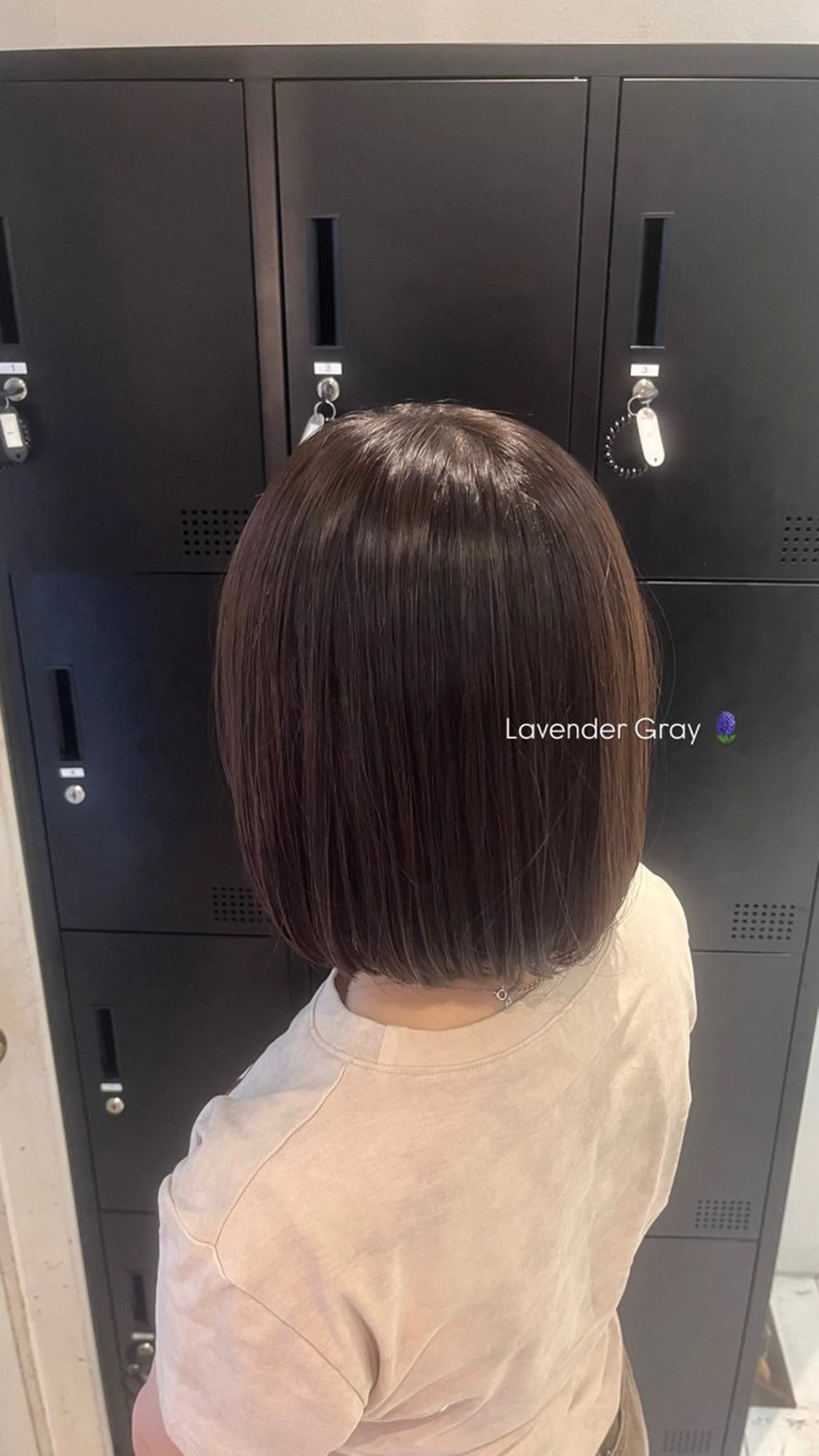 ショート カラー グレージュ ラベンダーカラー ラベンダーグレージュ ラベンダーグレー 💭比嘉 琉希💭のヘアスタイル