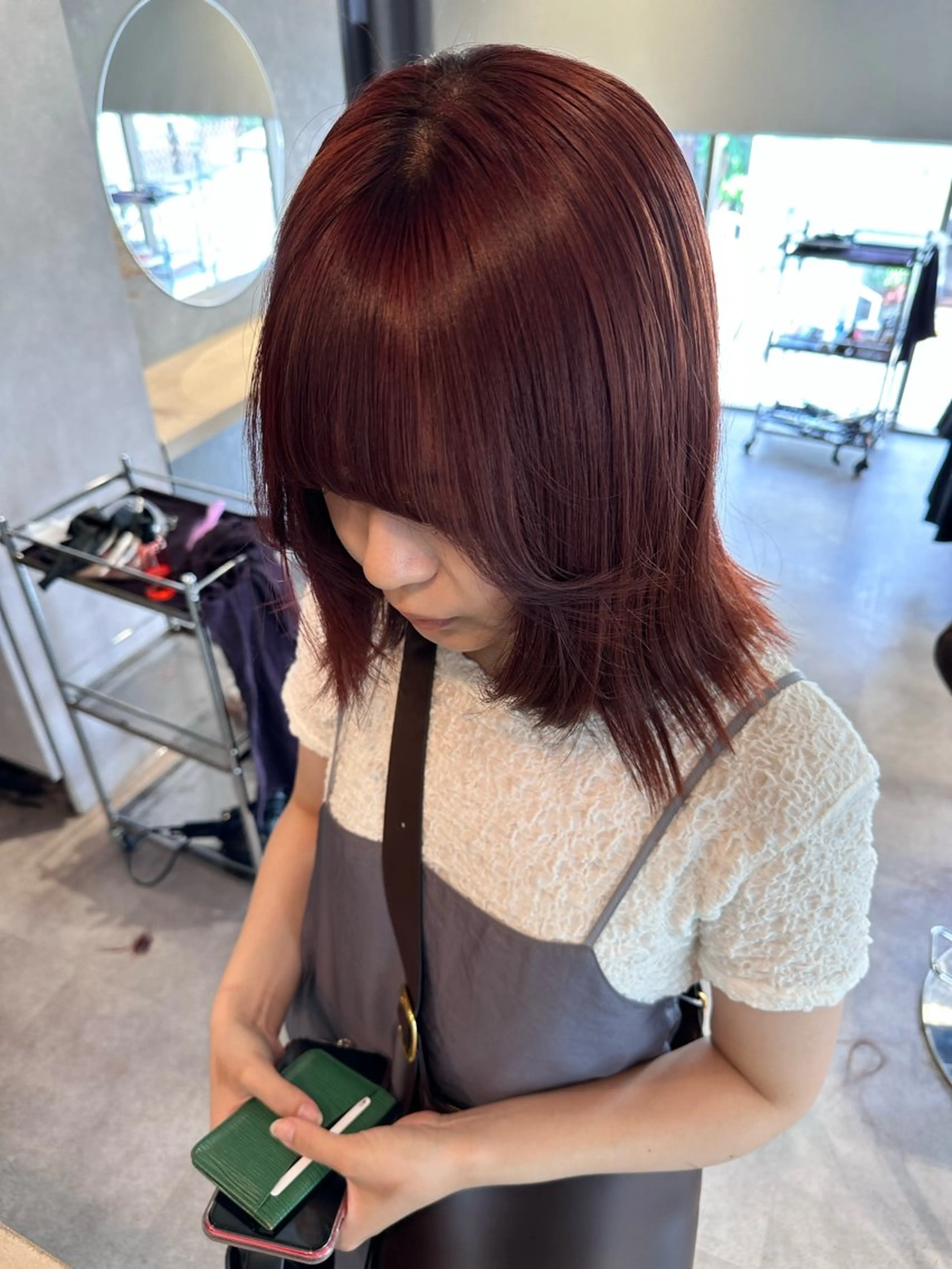 ミディアム カラー 韓国風/オシャレ /縮毛矯正/滝口琴未のヘアスタイル