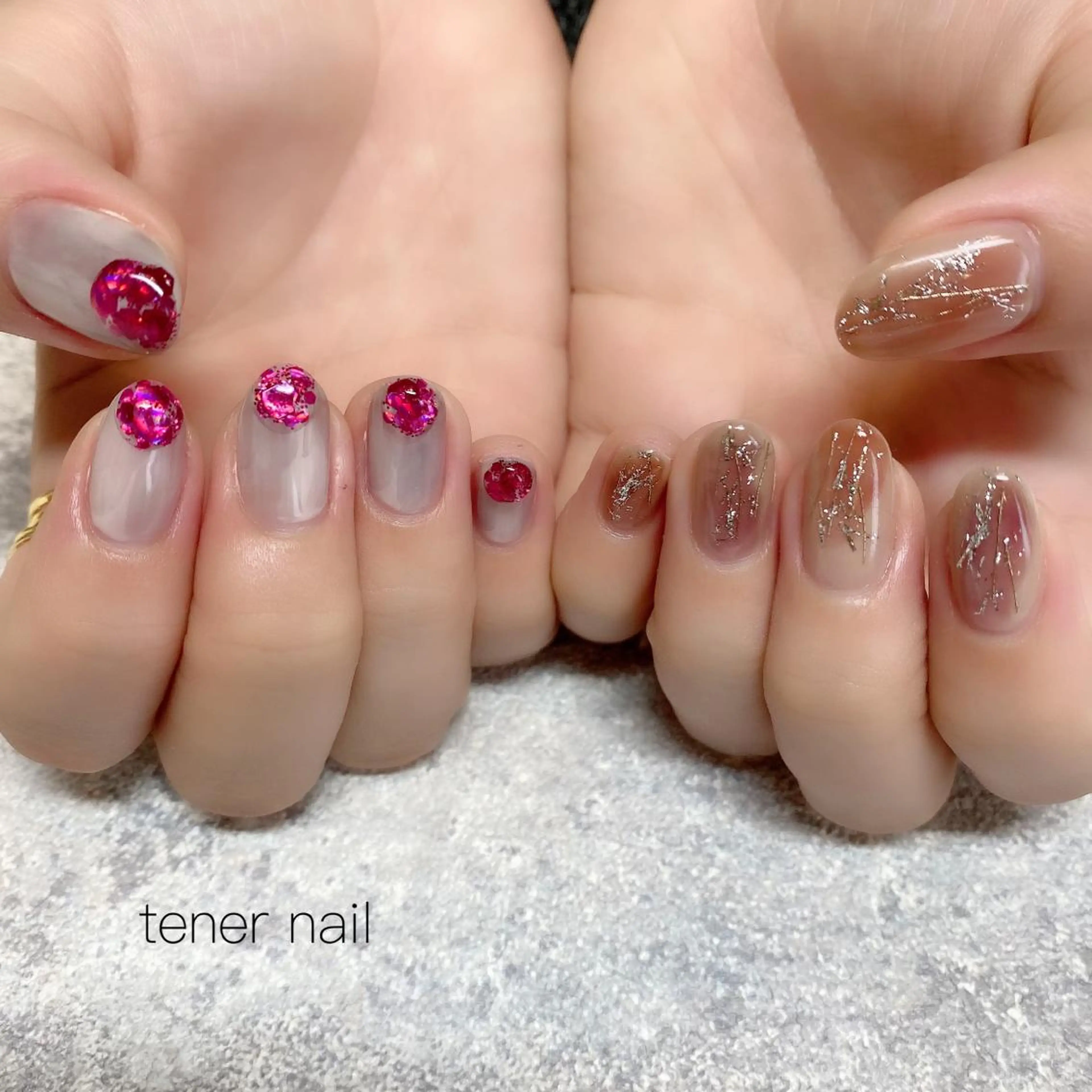 ネイル ピンク 春ネイル テネルネイル tener nailのネイルデザイン