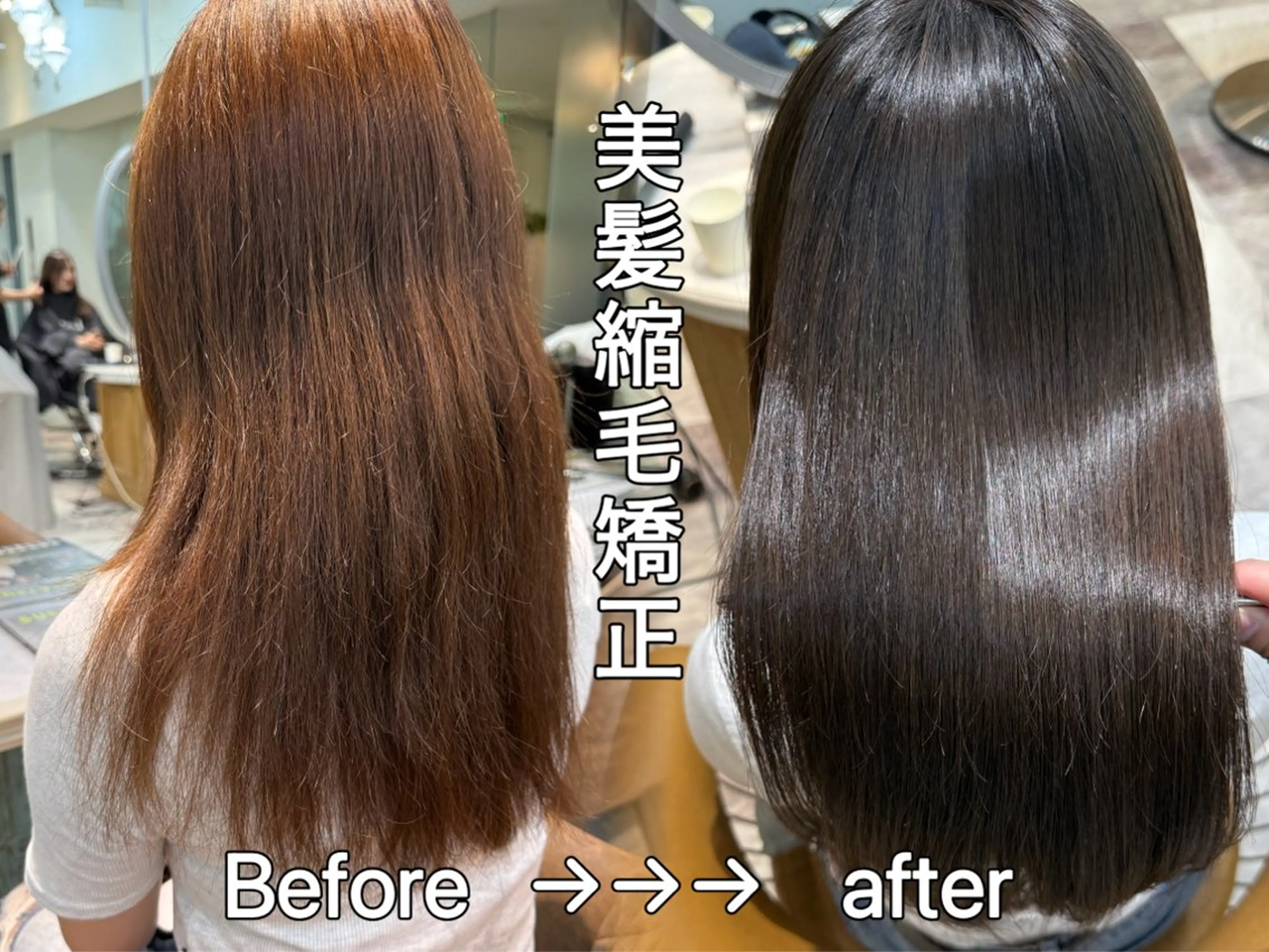 セミロング ショートボブ 韓国風カラー ボブ くびれヘア 髪質改善 ボブ/顔周りカット /縮毛矯正/鈴木隆太のヘアスタイル