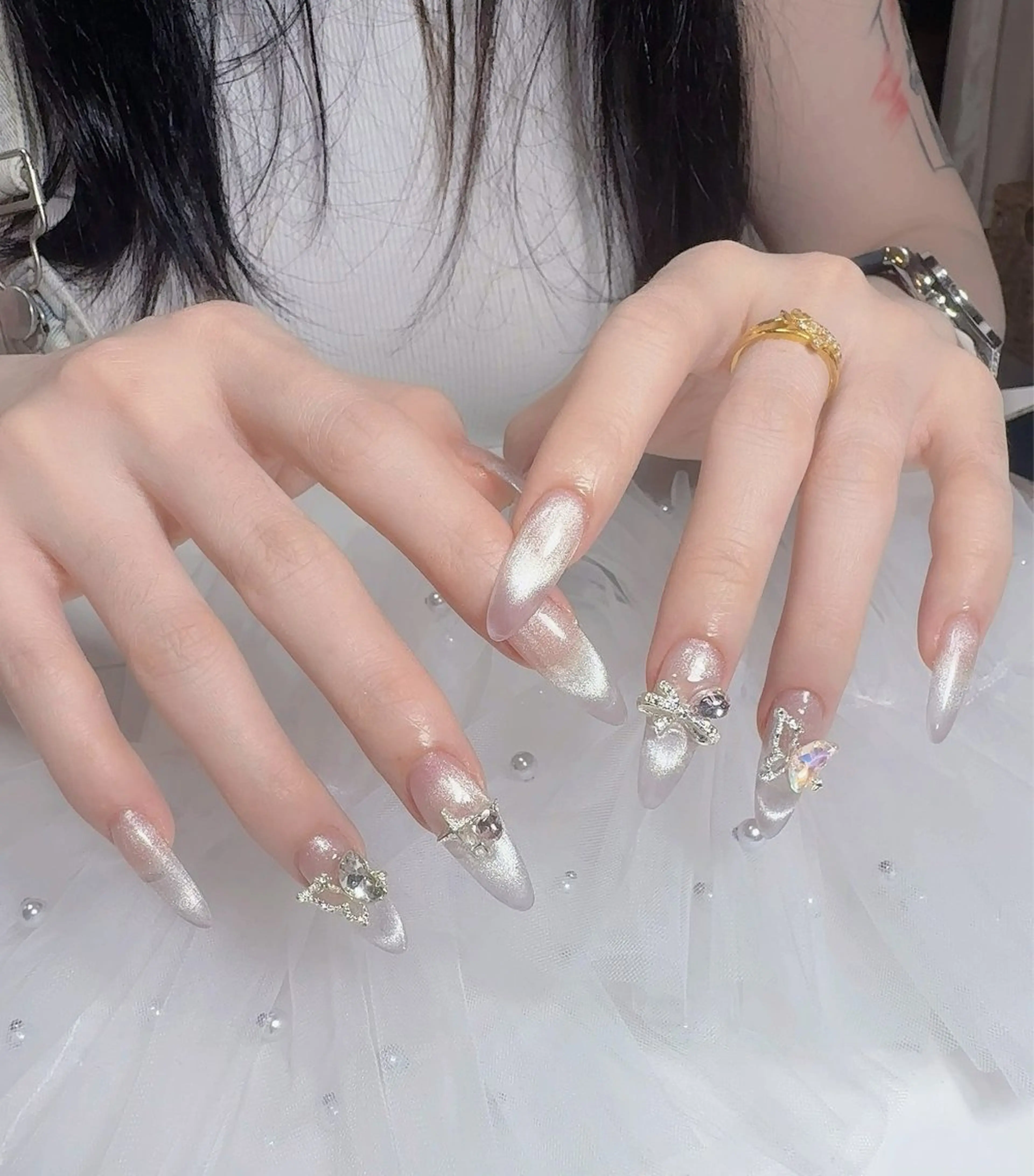 ネイル オーロラネイル チークネイル フットネイル フレンチネイル ジェルネイル Nichi Nailsのネイルデザイン