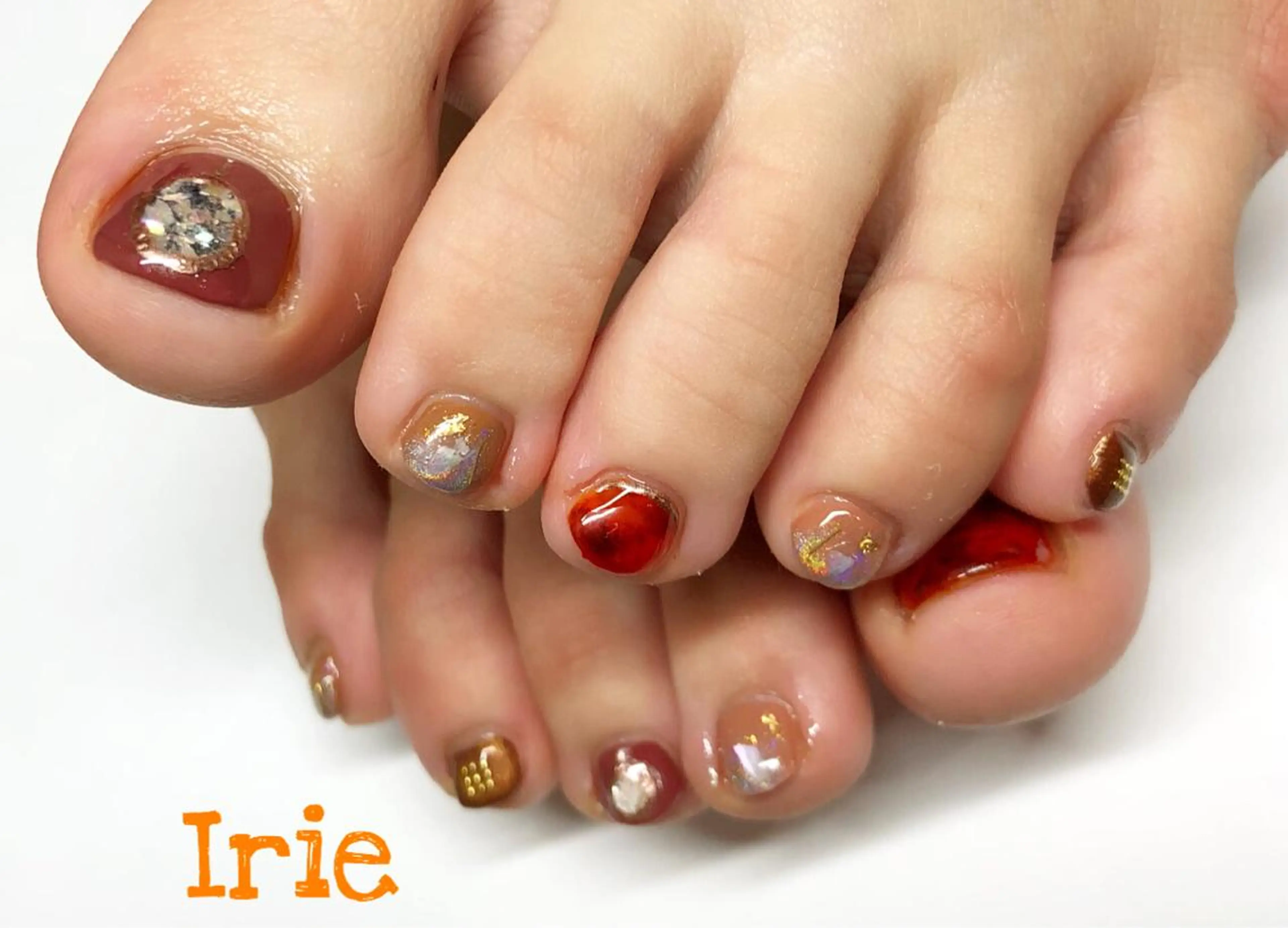 ネイル フットネイル 與儀 知佳のネイルデザイン