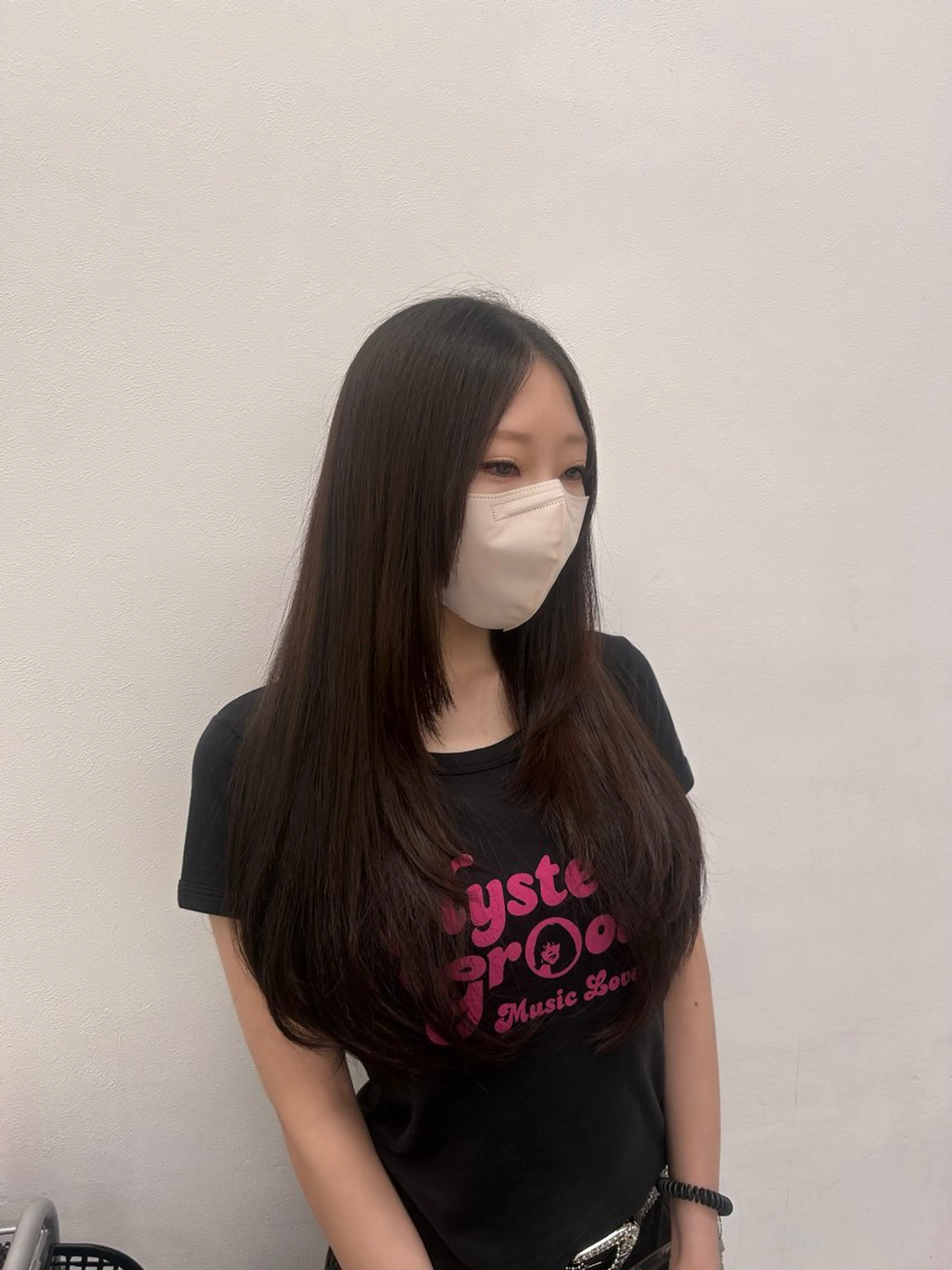 ロング カラー パーマ ヘアアレンジ メンズ キッズ 姫カット レイヤーカット ブリーチなしカラー/ ブラウン/レイヤーのヘアスタイル