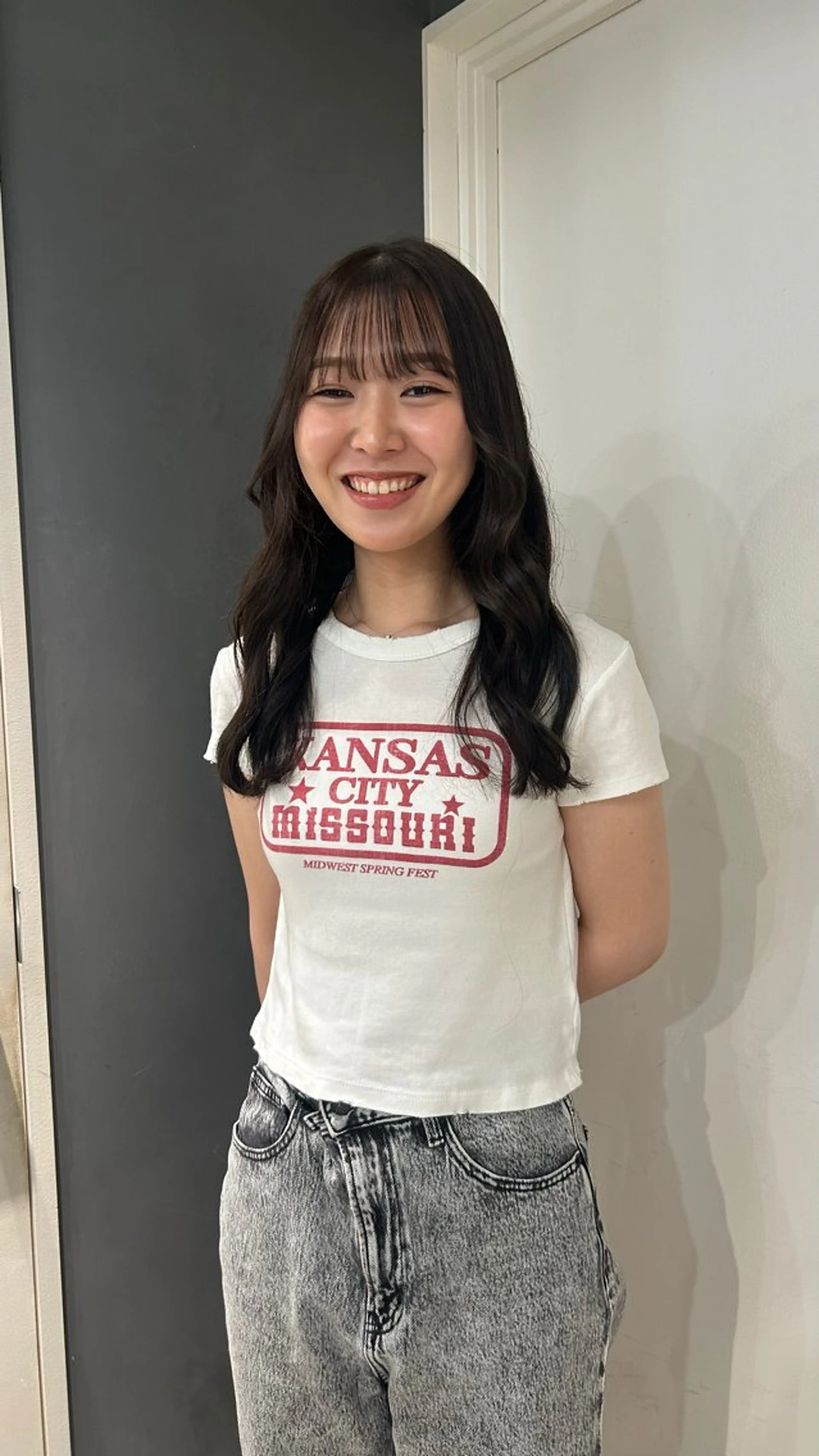 セミロング ヘアカラー トリートメント えり 堀江/ボブ /透明感/レイヤーのヘアスタイル