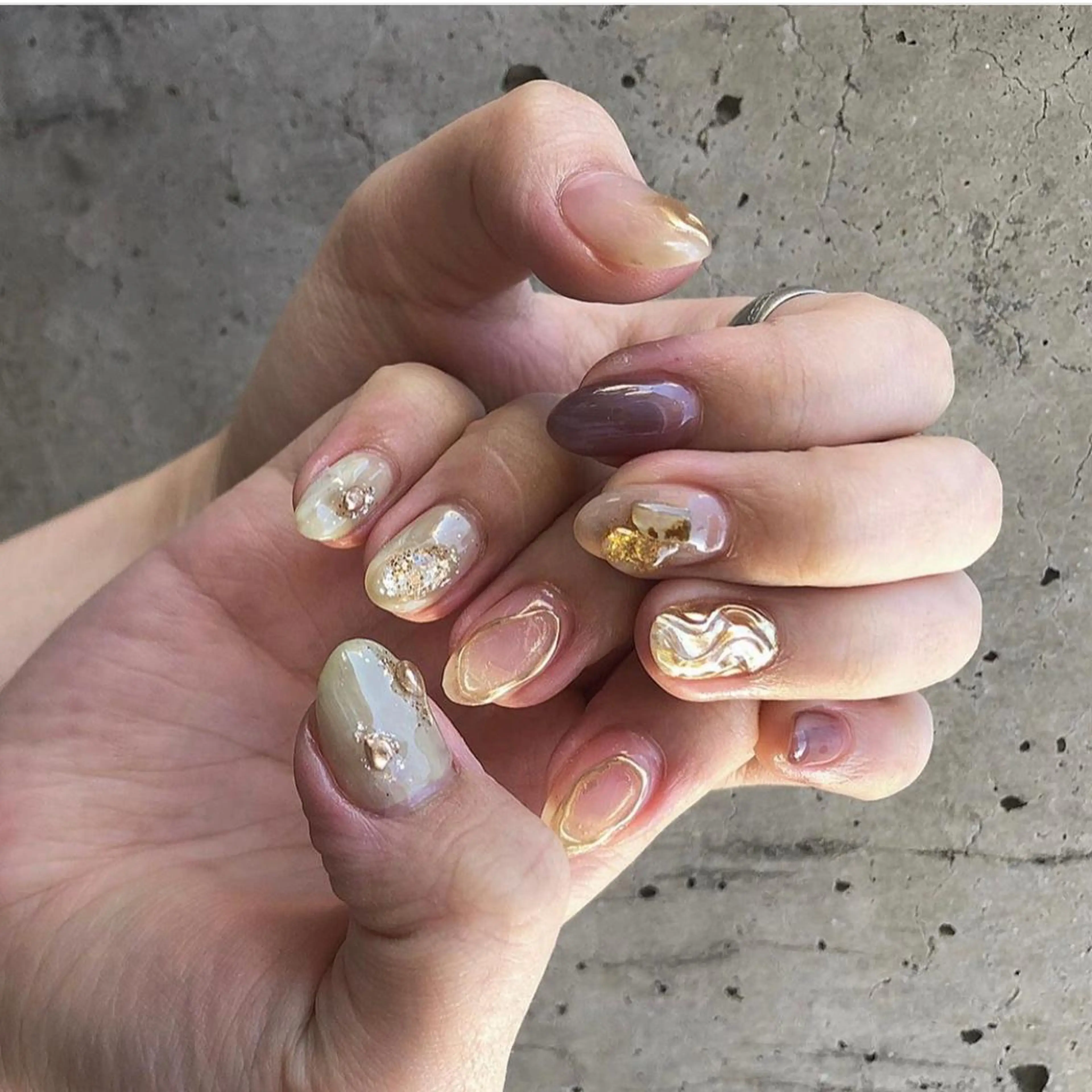 ネイル ニュアンスネイル nail salon granveilのネイルデザイン