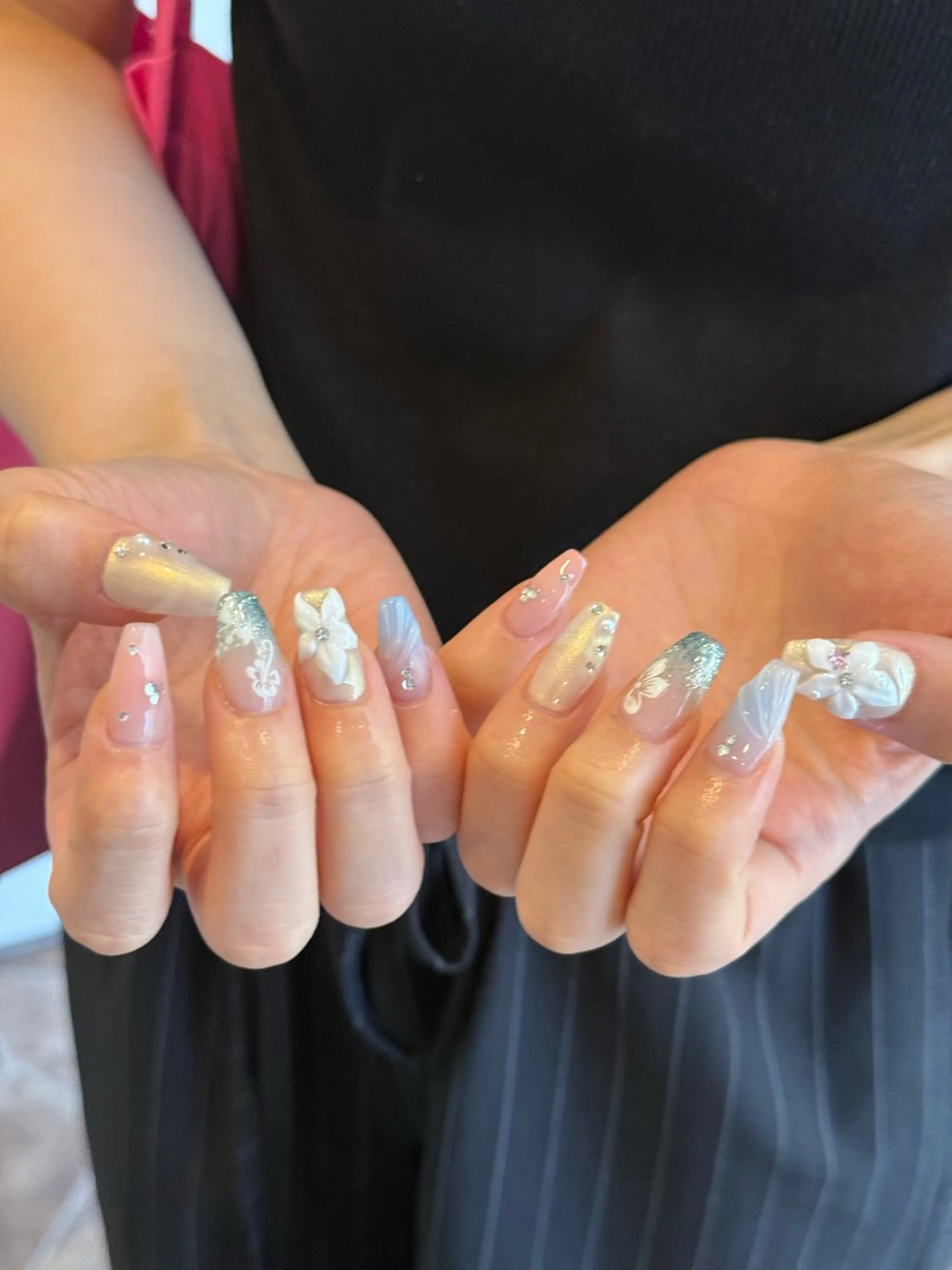 ネイル 夏ネイル ハンドネイル WOLTOKYO渋谷 yunaのネイルデザイン