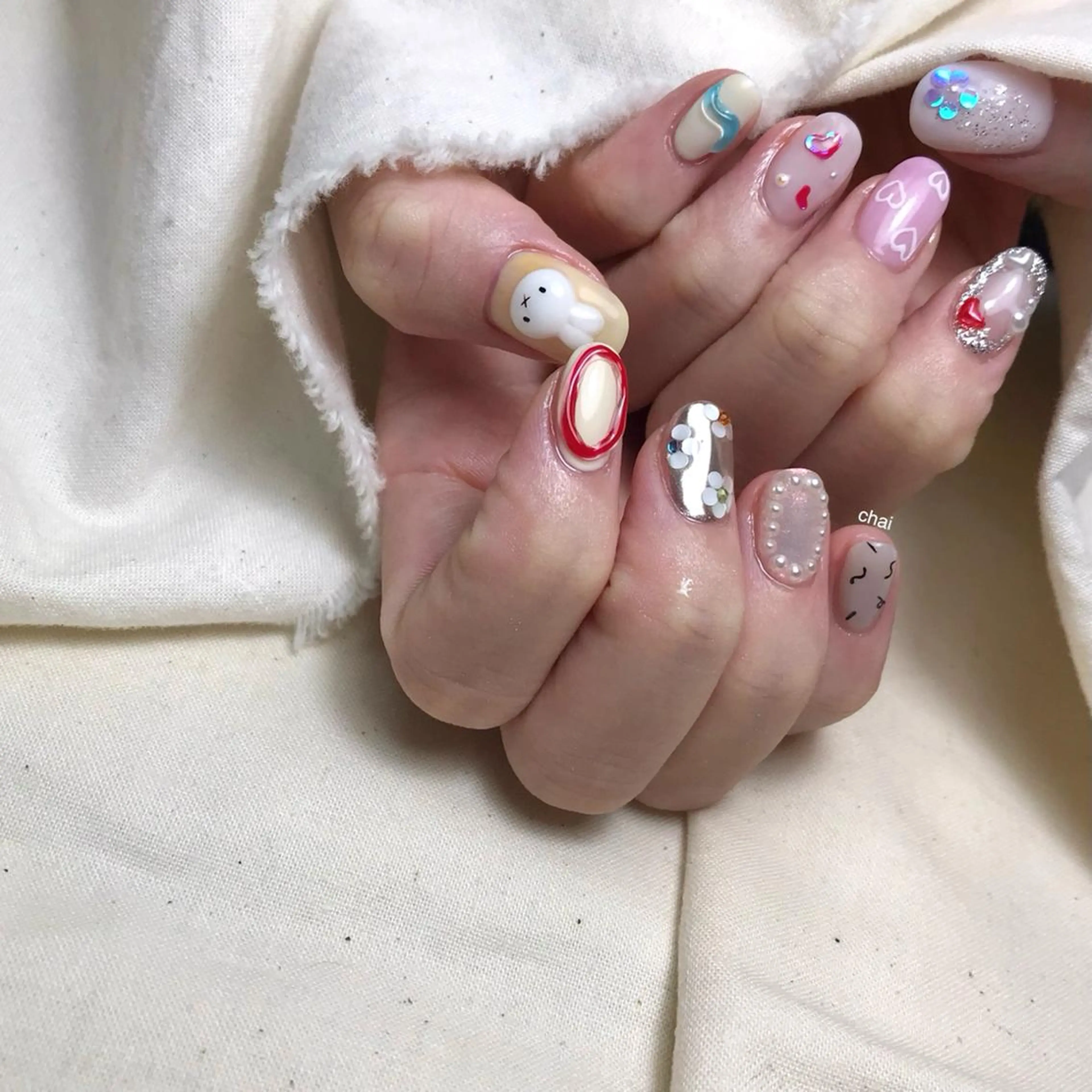 ネイル ハート ニュアンスネイル ハンドネイル 💅chainail _aiのネイルデザイン