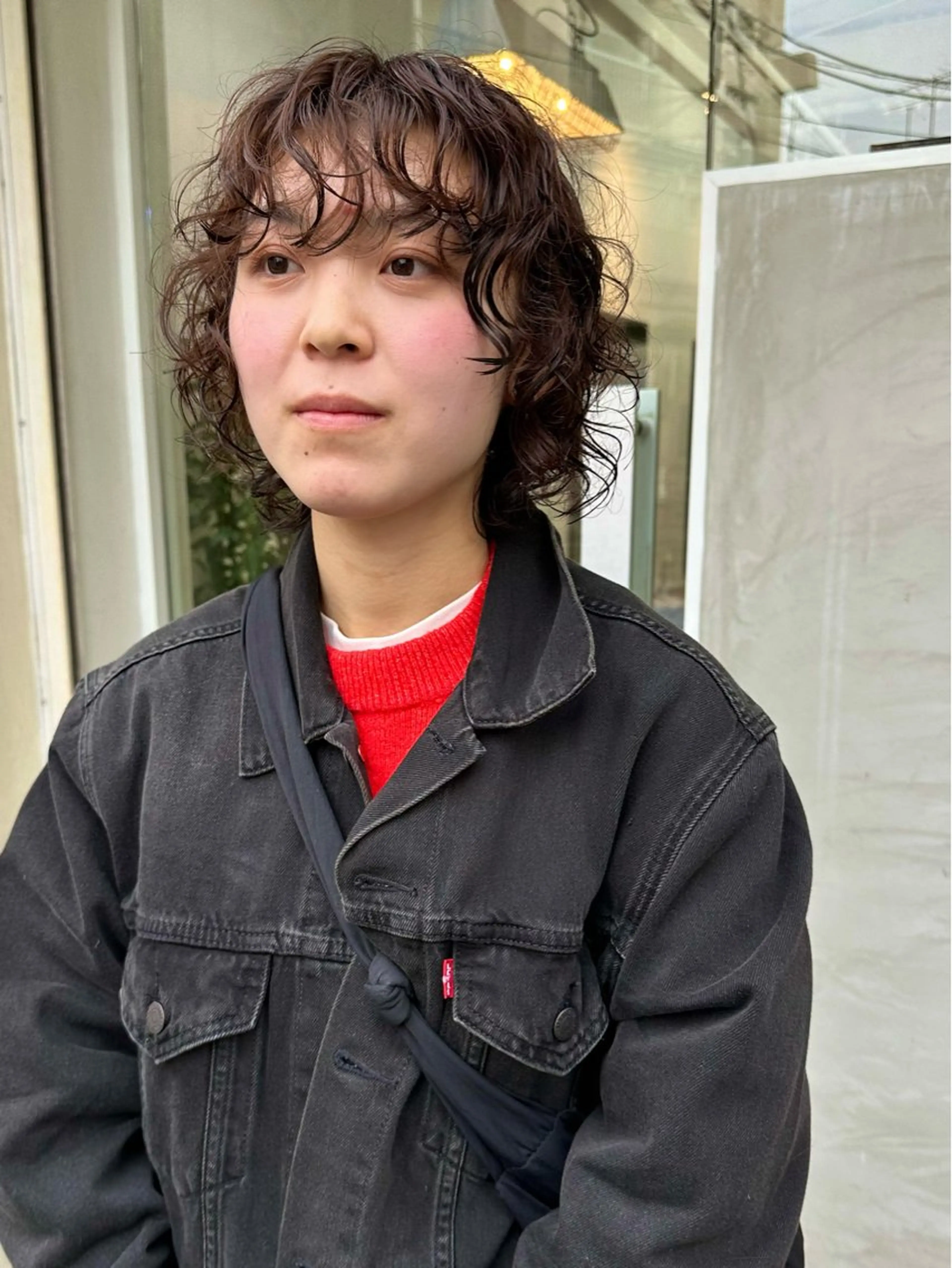 ショート カラー パーマ 伸ばしかけ ショートヘア カット ヘアカラー パーマ トリートメント パーマ/透明感カラー /ボブ/吉田一生のヘアスタイル