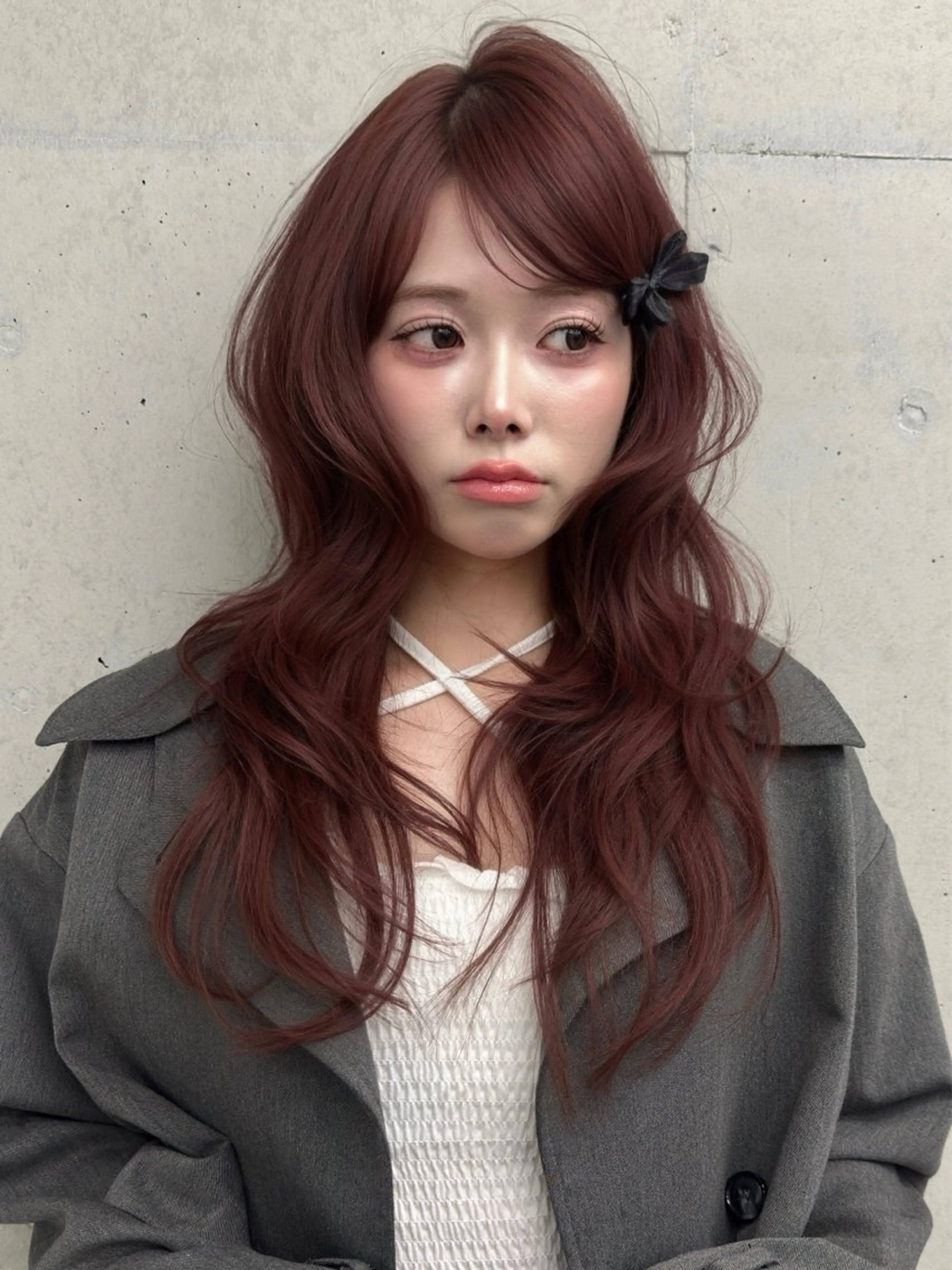 セミロング カラー ブリーチ ダブルカラー ブリーチなしカラー カット ヘアカラー トリートメント Miyu/透明感 カラー/レイヤーのヘアスタイル