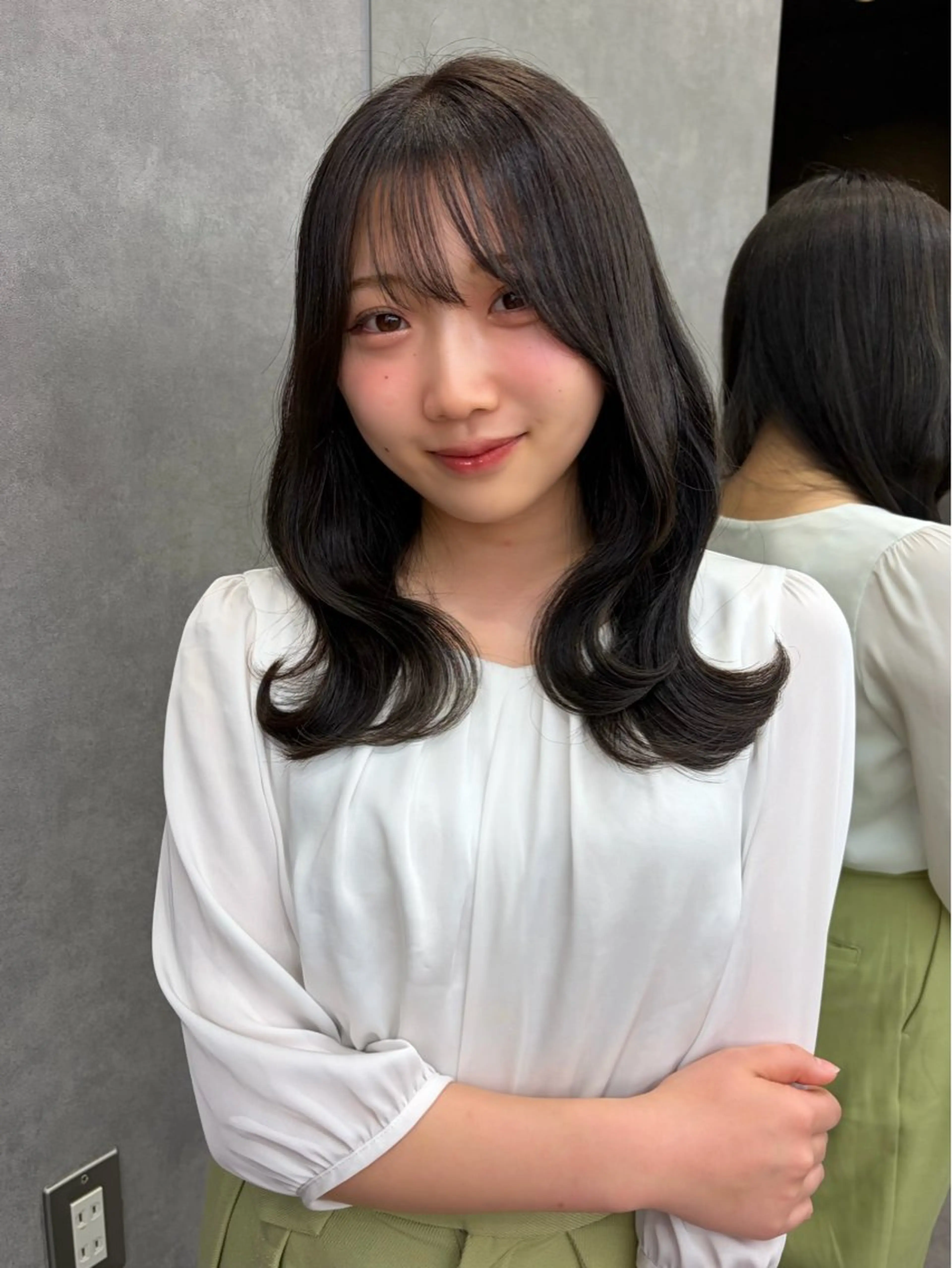 セミロング ヘアカラー トリートメント 艶カラー/縮毛矯正/ NANA🍓♡のヘアスタイル