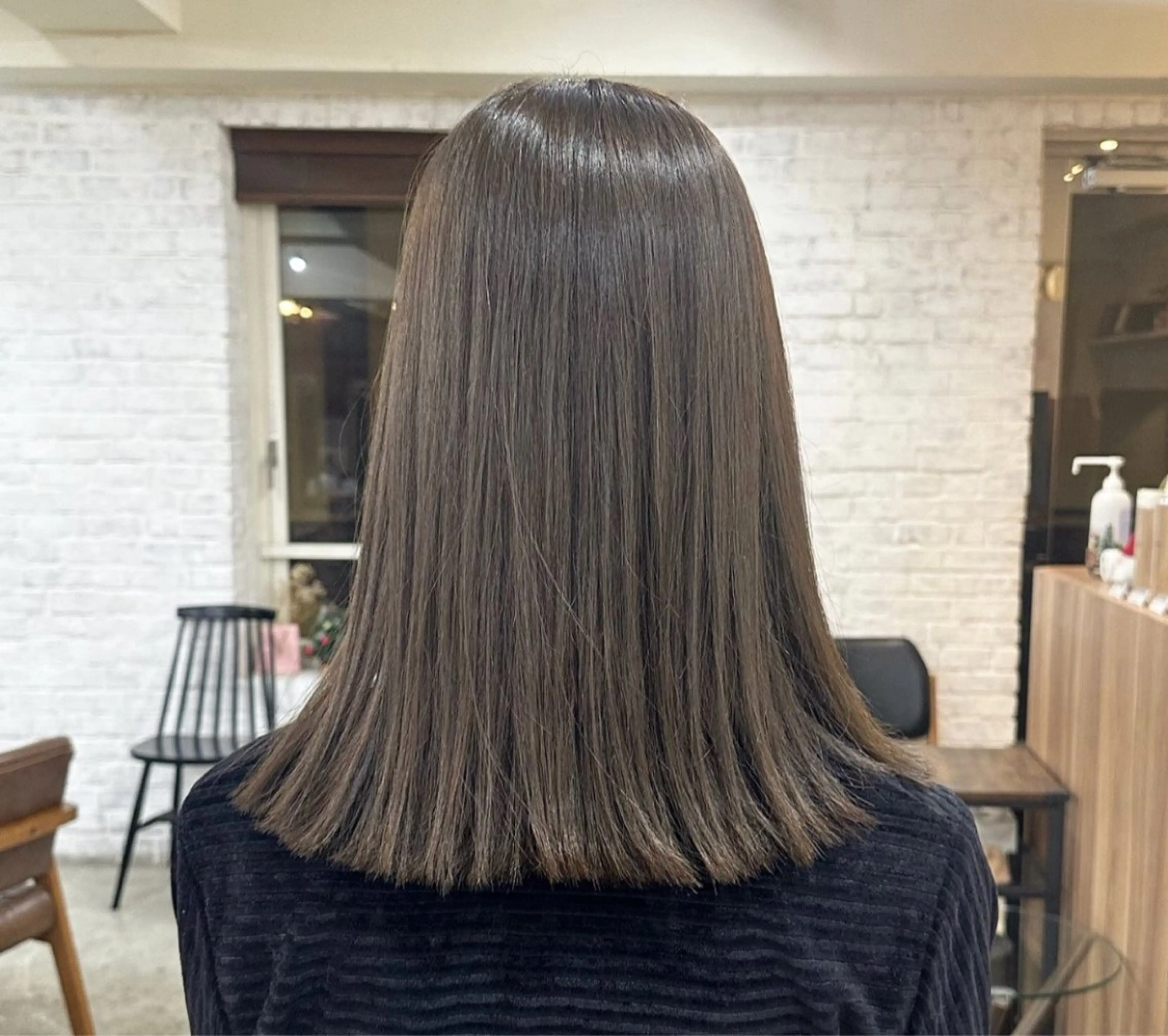 ミディアム カラー グレージュ オリーブグレージュ オリーブグレー トリートメント ❤️アヤカ Wカラー ボブ レイヤー❤️のヘアスタイル