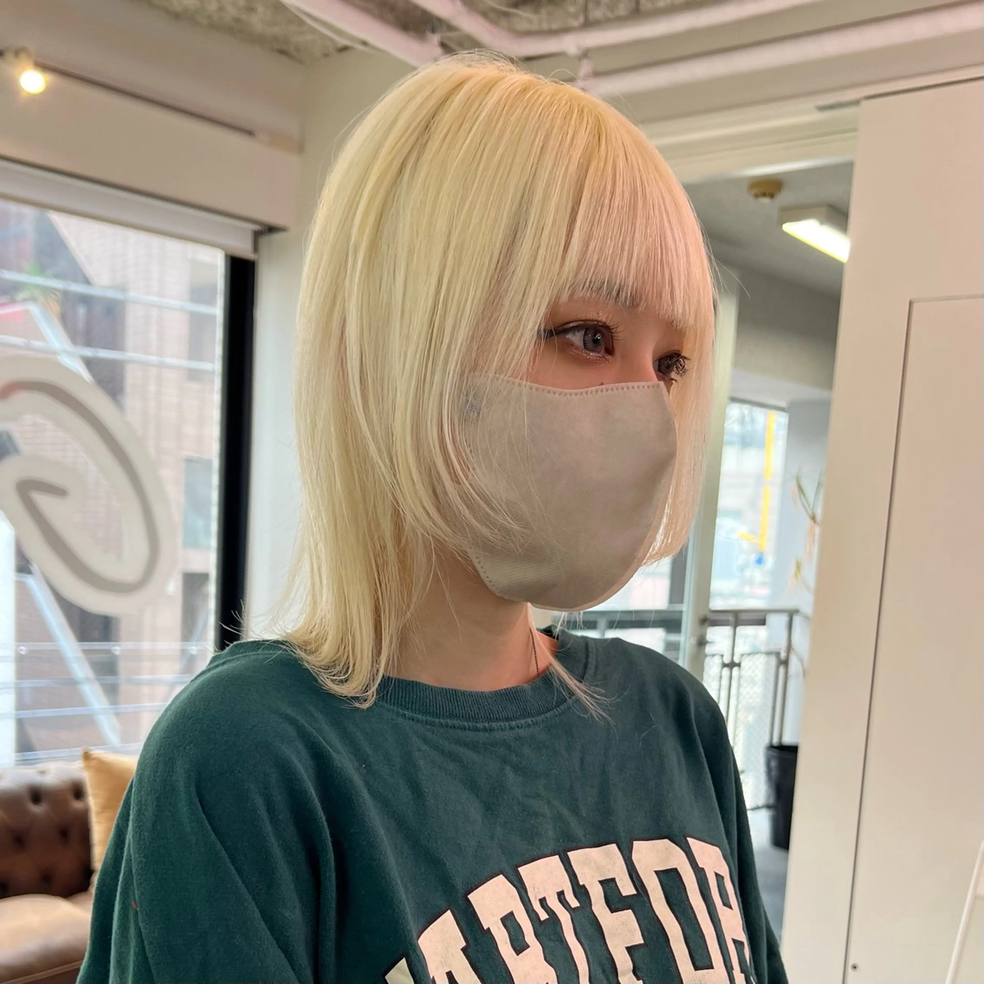 ショート カラー パーマ ヘアアレンジ メンズ 🧨ブリーチー×ボブ レイヤー💎じゅえるのヘアスタイル